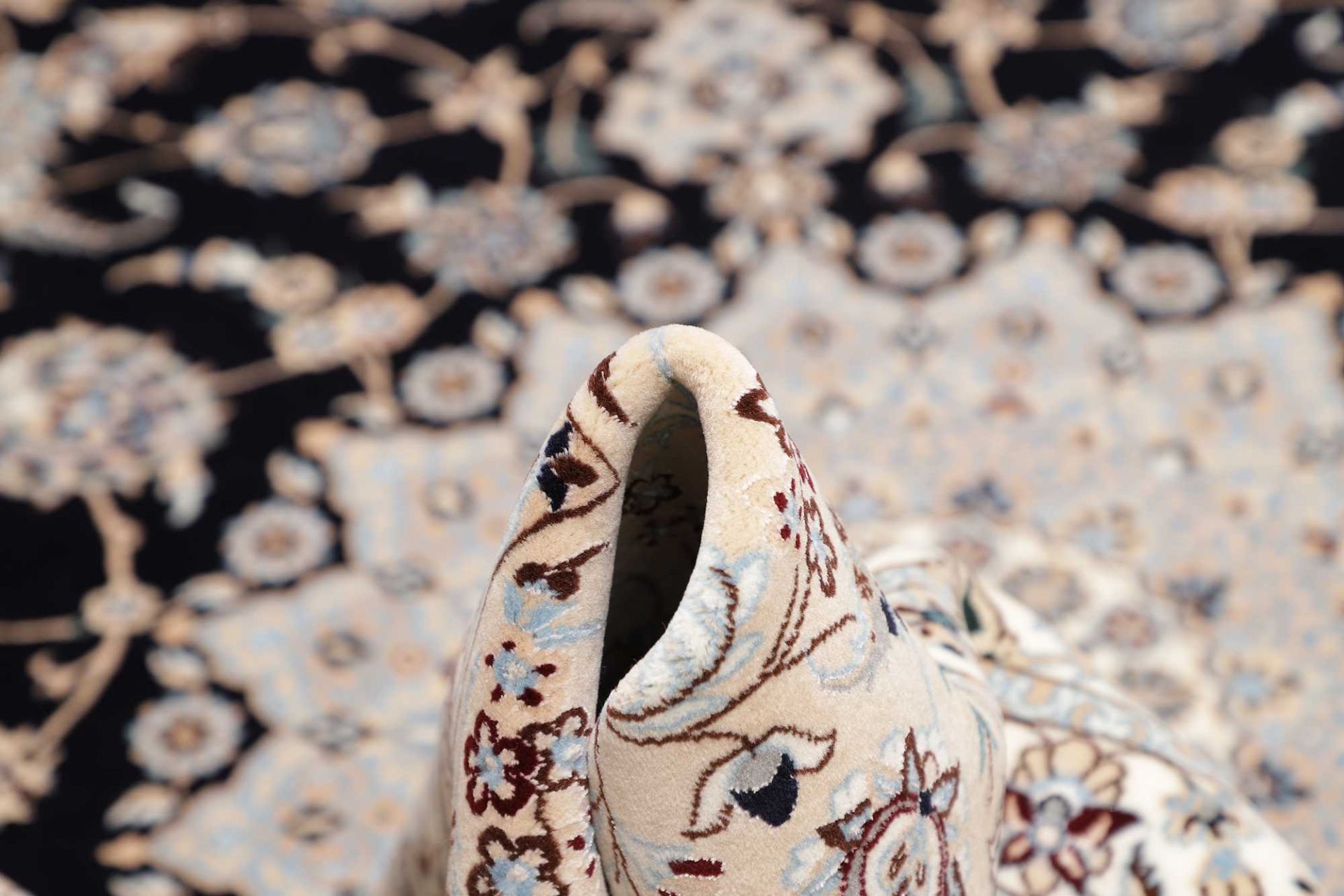 Hand-Knotted Wool Nain Persian Rug, 208 × 261 cm