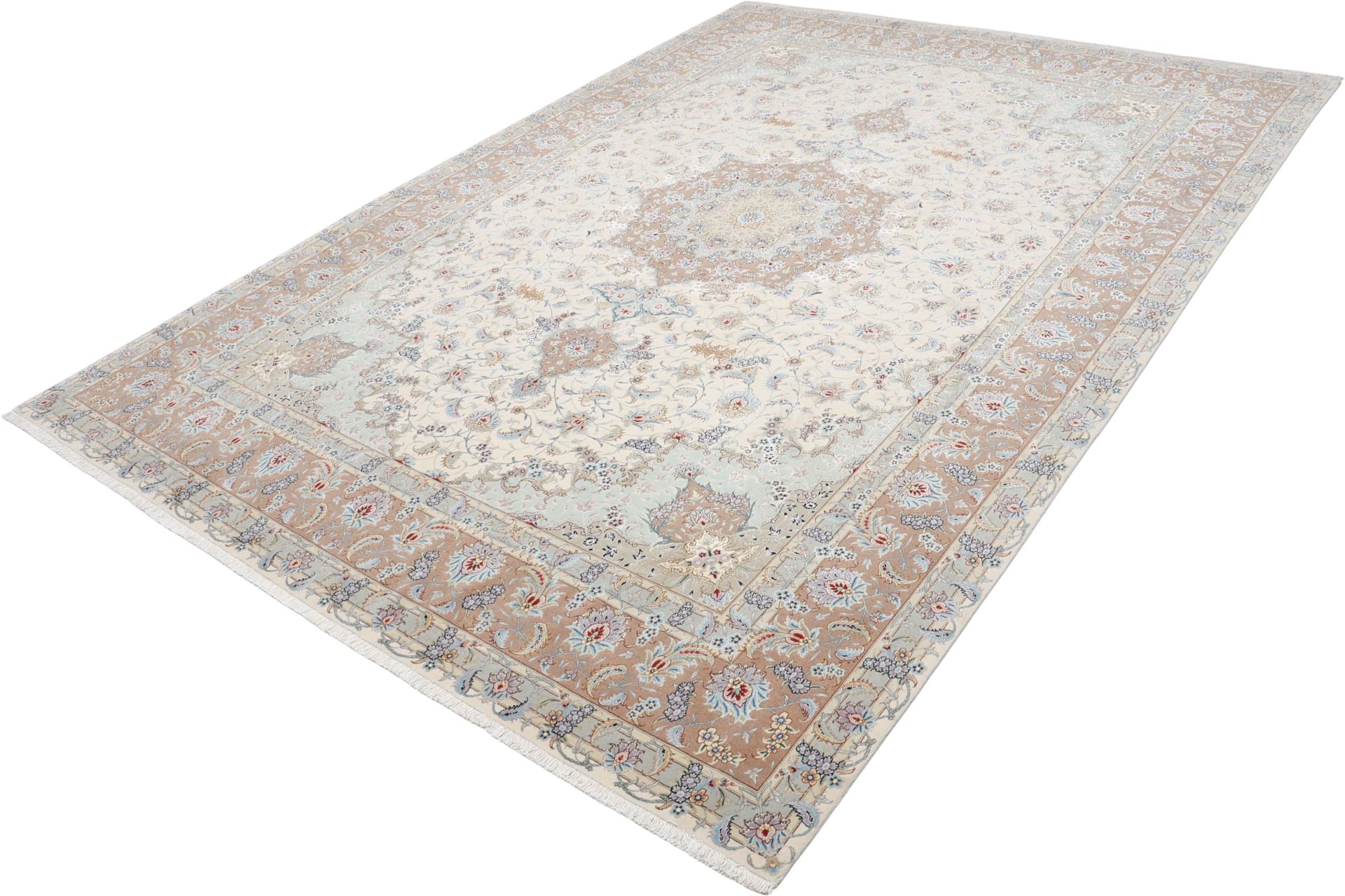 Tabriz Persian Rug 250 × 350 cm, Wool & Silk, hand-knotted