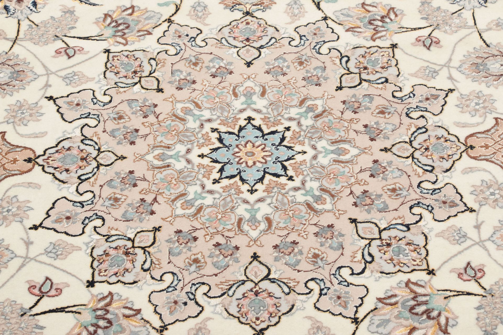 Hand-Knotted Wool & Silk Isfahan Persian Rug, 210 × 302 cm