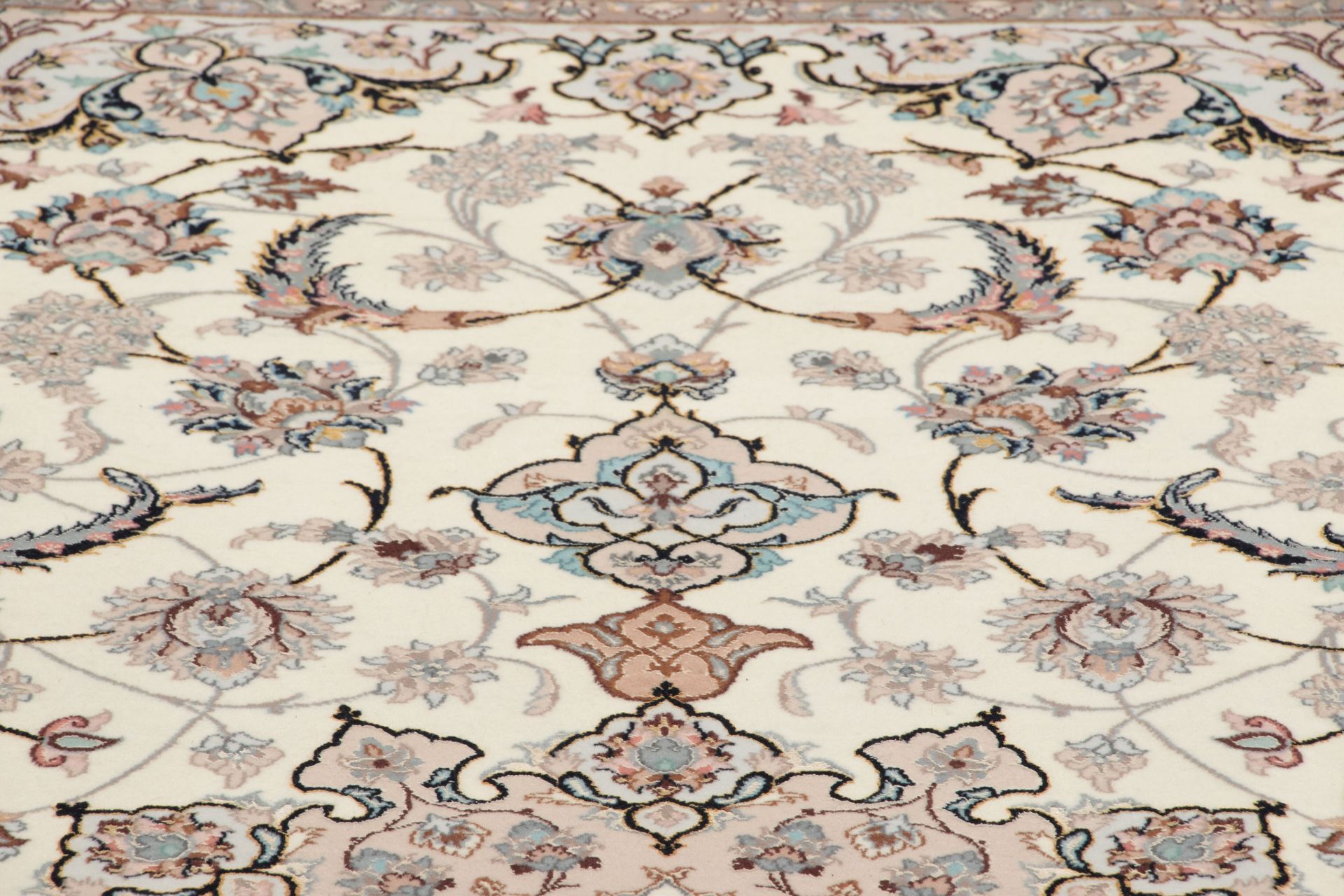Hand-Knotted Wool & Silk Isfahan Persian Rug, 210 × 302 cm