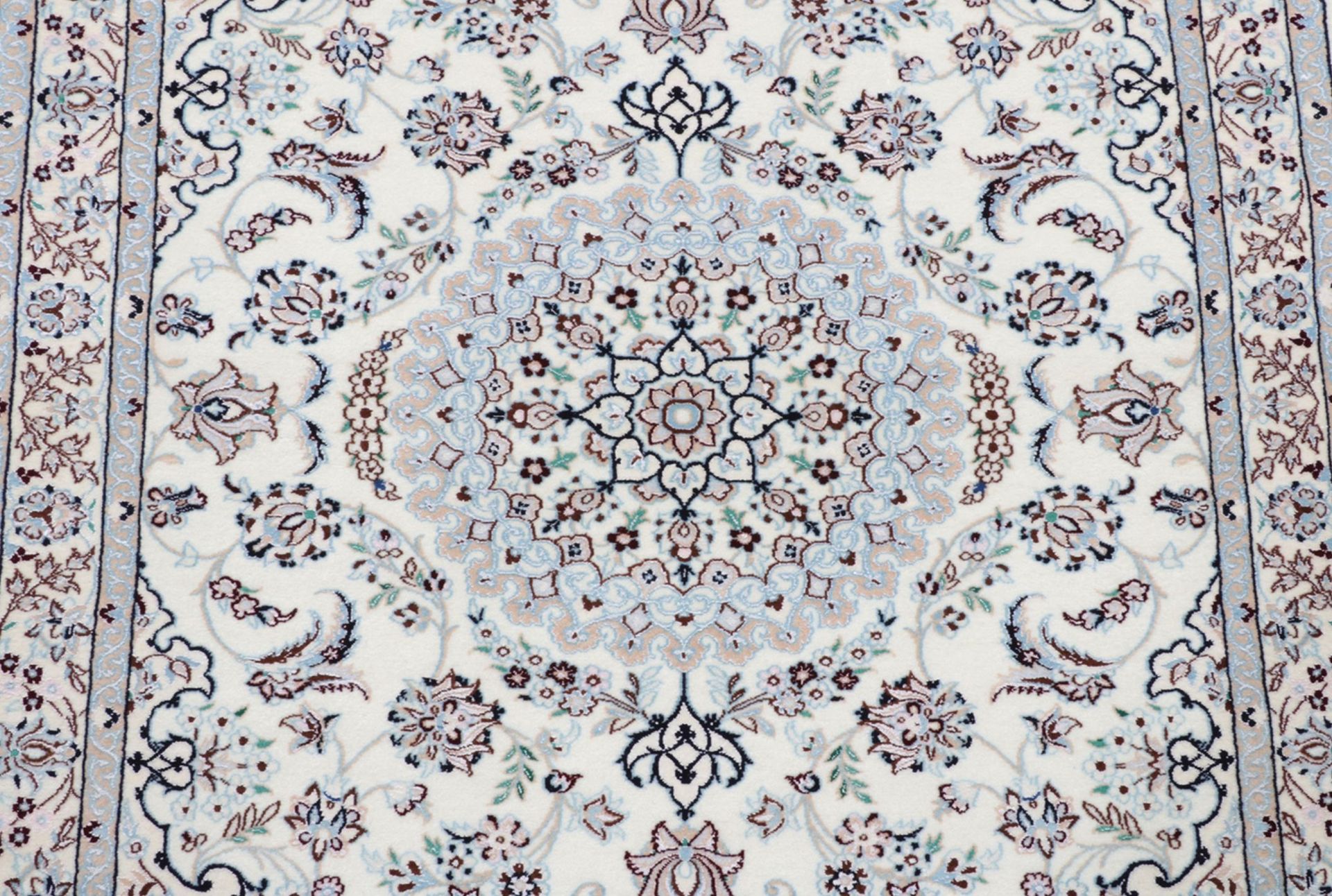 Nain Persian Rug — hand-knotted, 100 × 153 cm, Wool & Silk