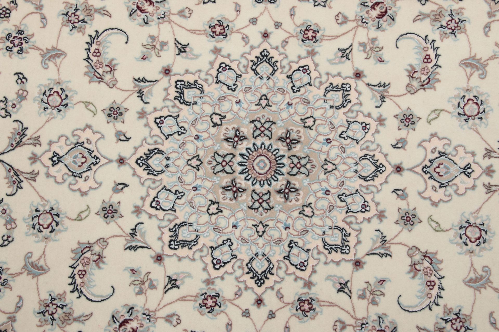 Hand-Knotted Wool & Silk Nain Persian Rug, 110 × 160 cm