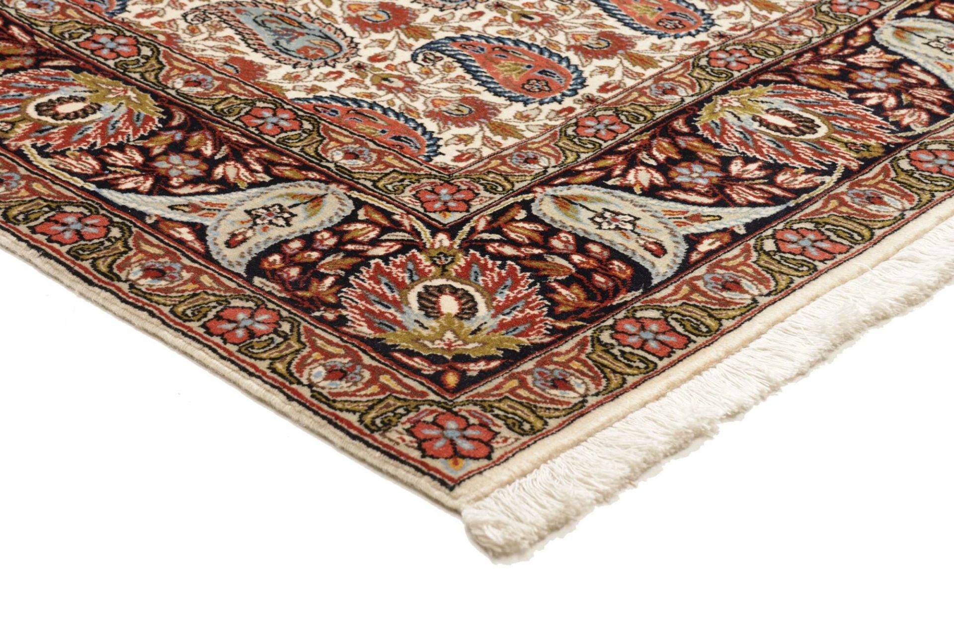 Hand-Knotted Wool & Silk Isfahan Persian Rug, 151 × 217 cm