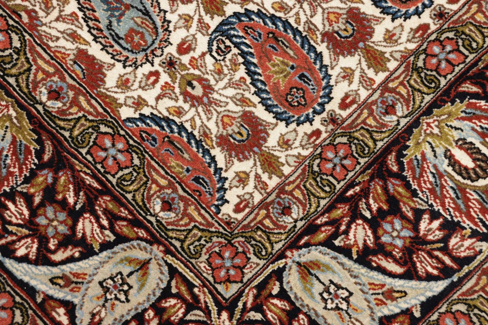 Hand-Knotted Wool & Silk Isfahan Persian Rug, 151 × 217 cm