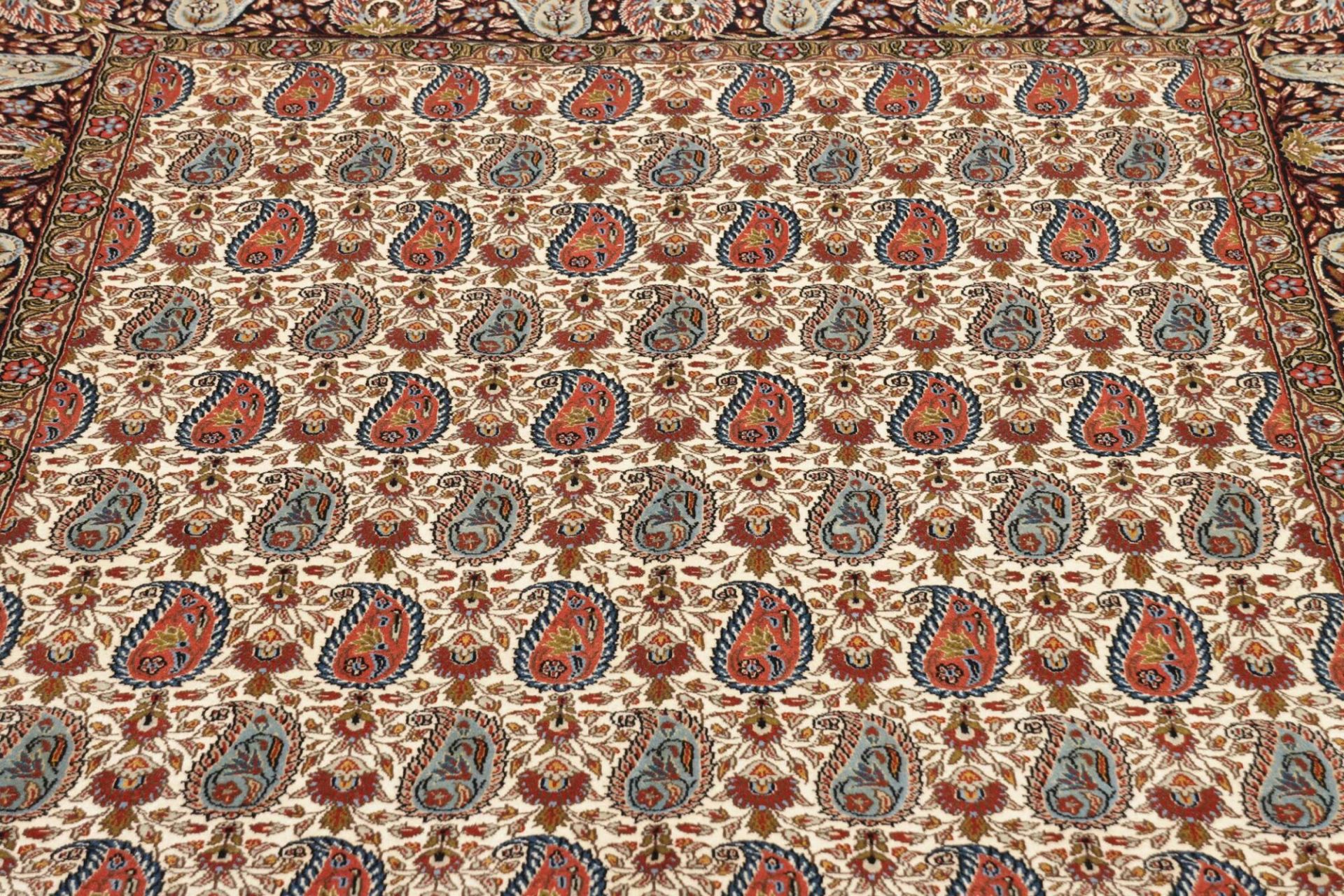 Hand-Knotted Wool & Silk Isfahan Persian Rug, 151 × 217 cm