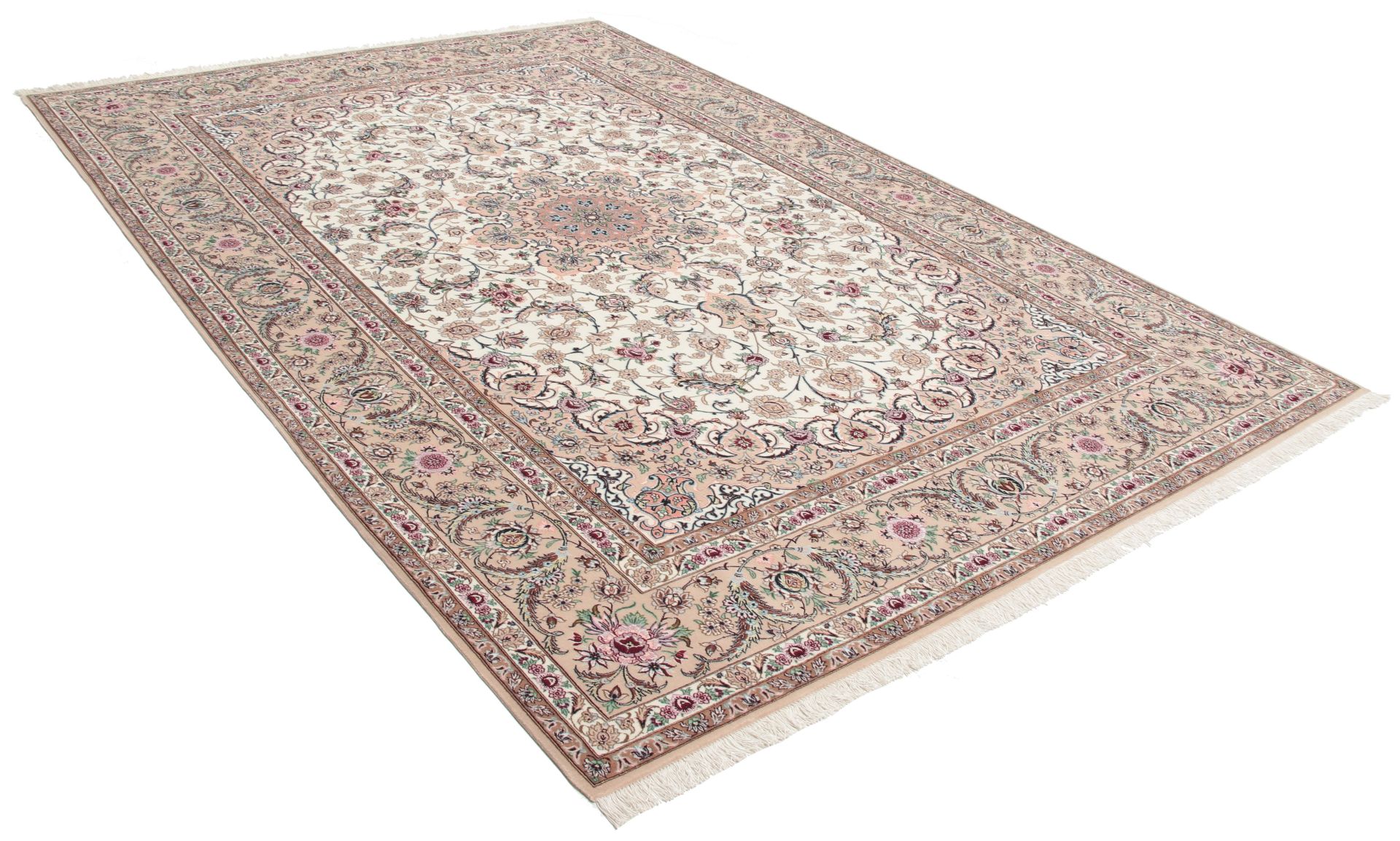 Isfahan Persian Rug 210 × 314 cm, Wool & Silk, hand-knotted