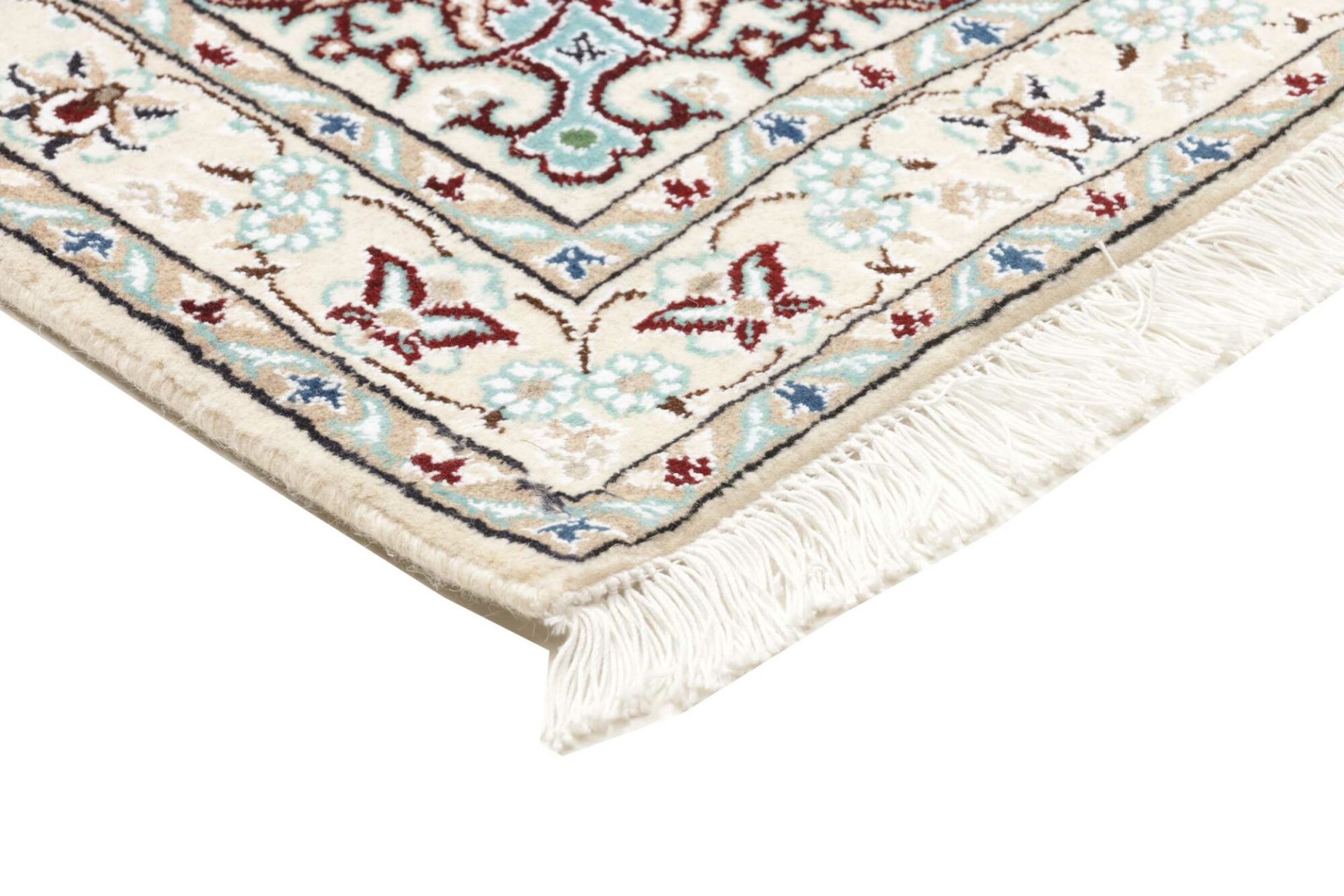 Hand-Knotted Wool Nain Persian Rug, 103 × 144 cm