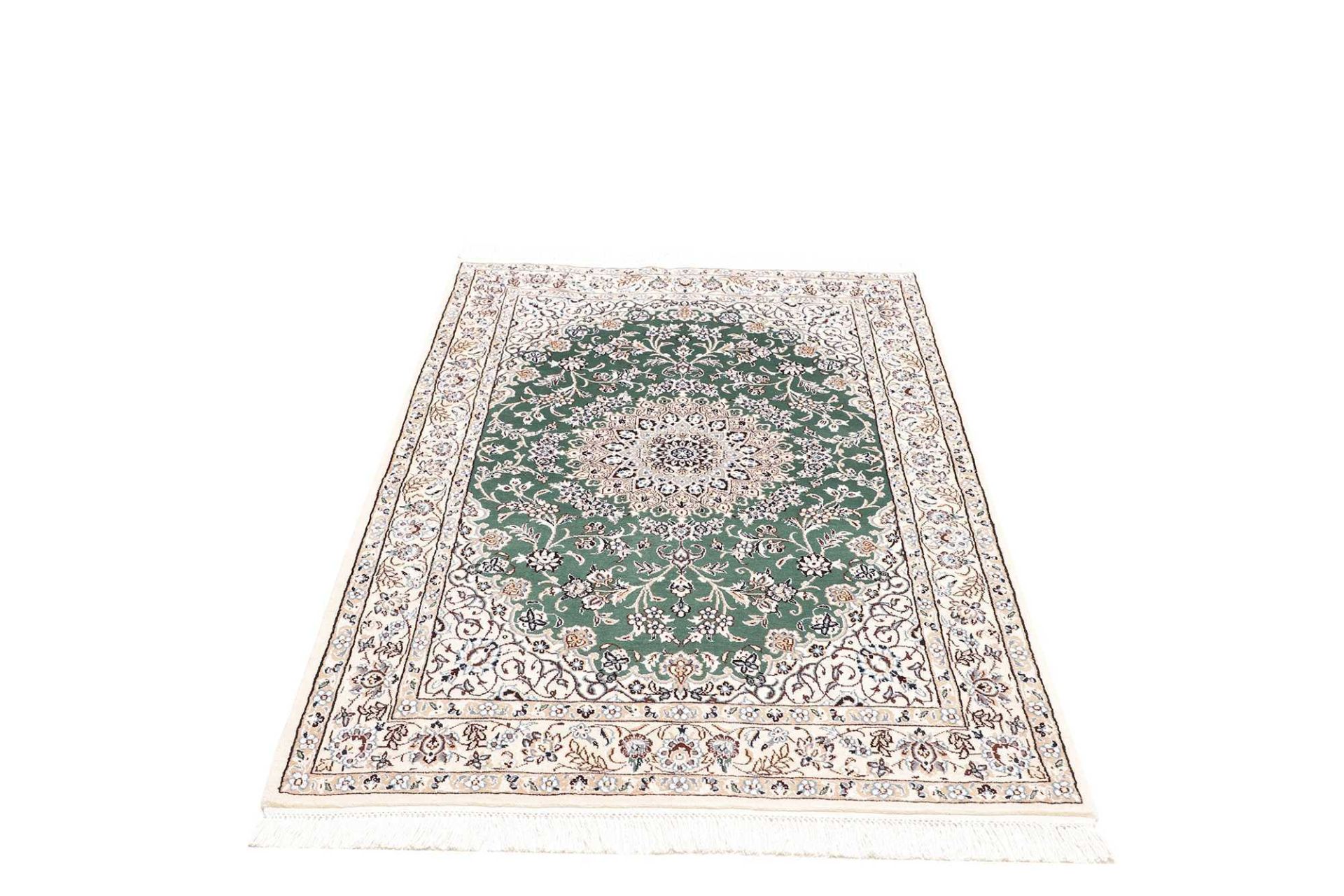 Hand-Knotted Wool Nain Persian Rug, 106 × 153 cm