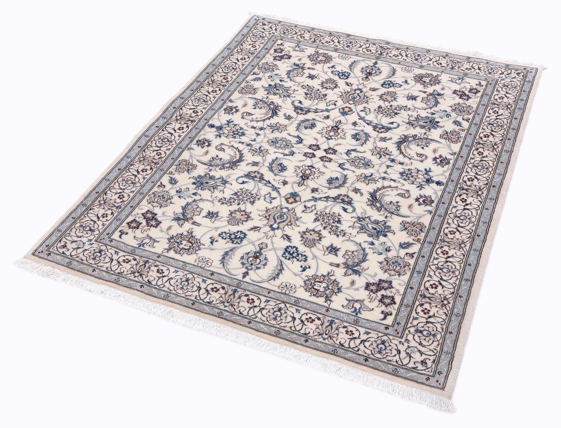 perserteppich-nain-98-x-127-cm-schurwolle-seide-handgeknupft-1 Hand-Knotted Wool & Silk Nain Persian Rug, 98 × 127 cm
