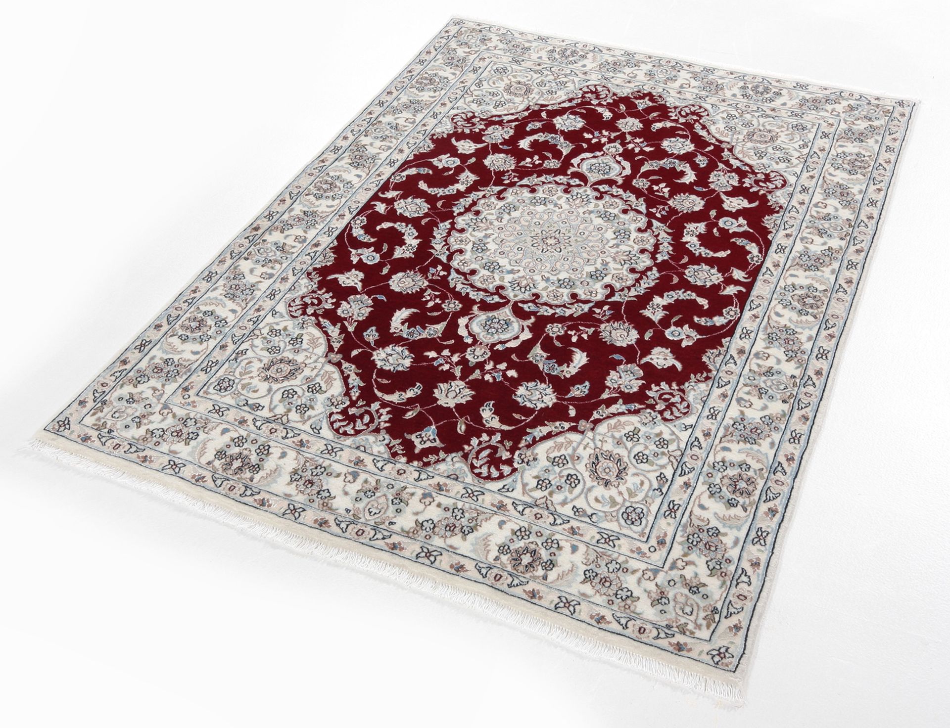 perserteppich-nain-107-x-155-cm-schurwolle-seide-handgeknupft-2 Hand-Knotted Wool & Silk Nain Persian Rug, 107 × 155 cm