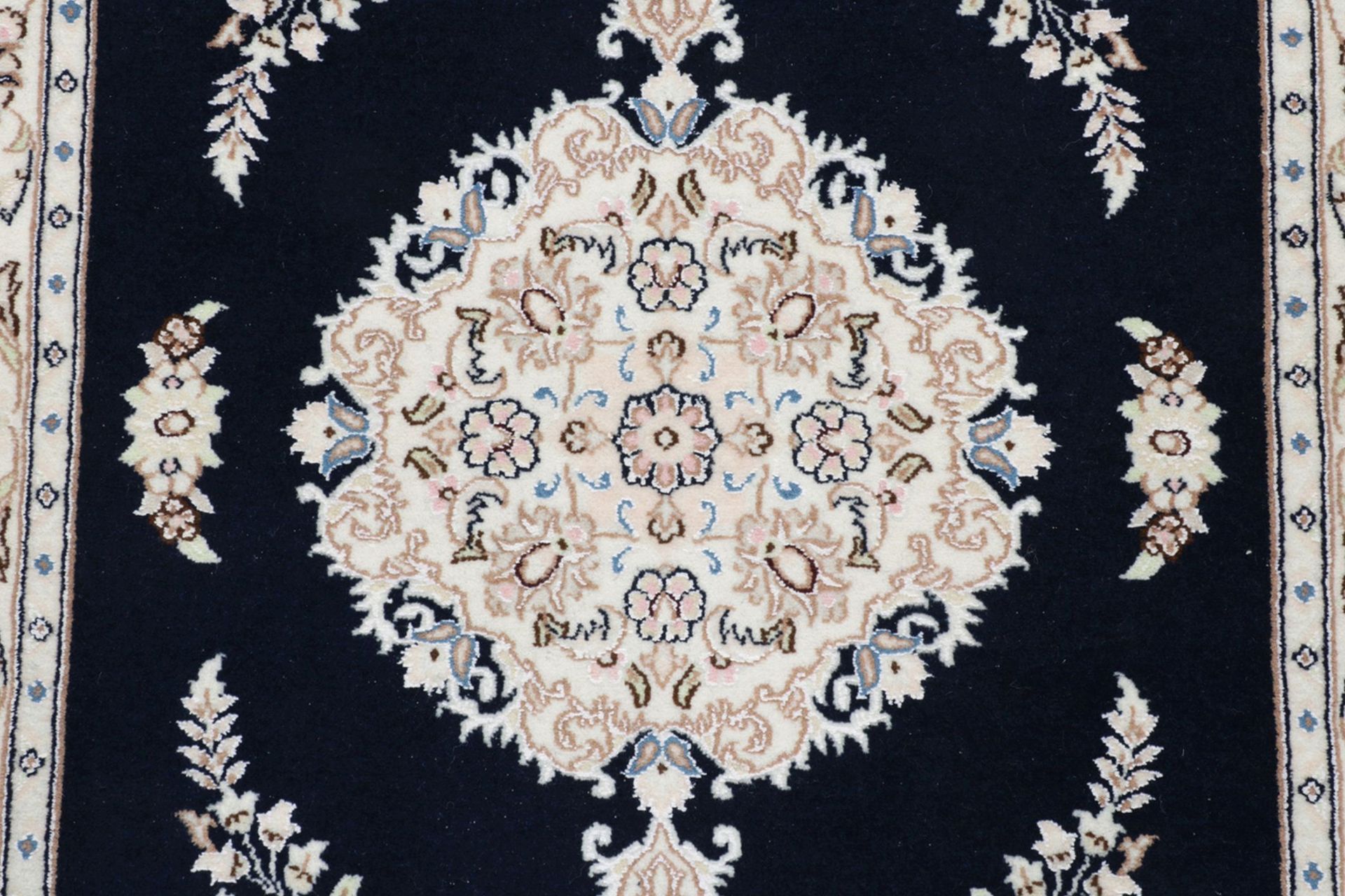 Nain Persian Rug 82 × 135 cm, Wool & Silk, hand-knotted