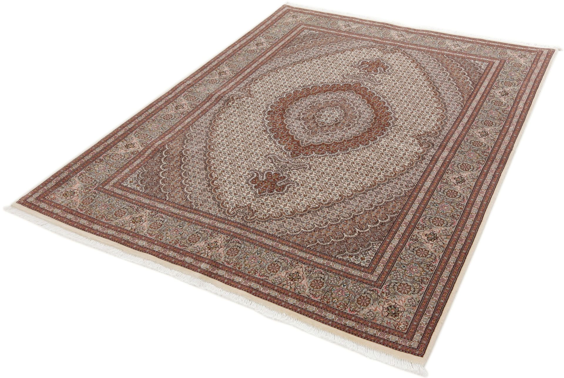 Tabriz Persian Rug 156 × 210 cm, Wool & Silk, hand-knotted