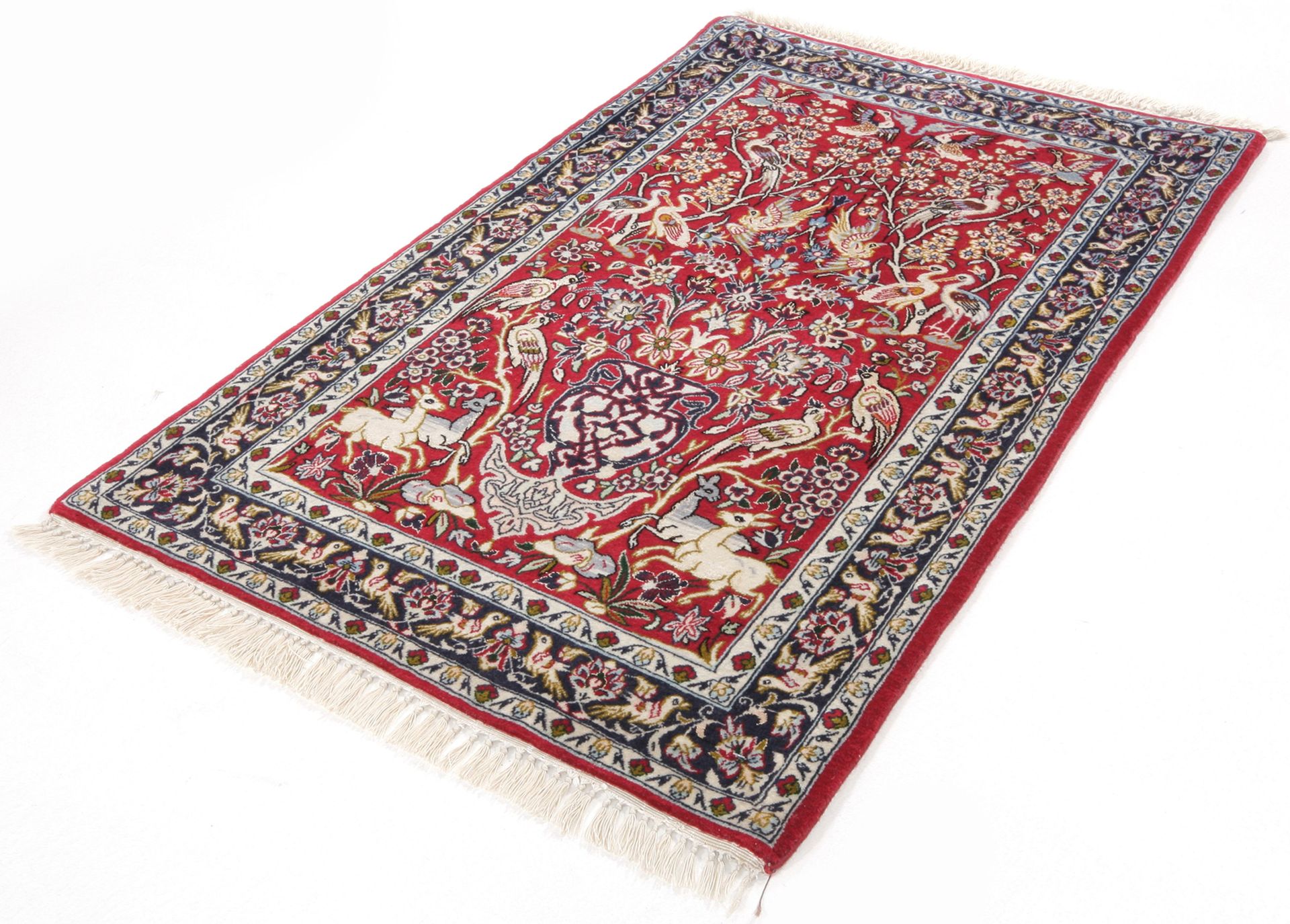 perserteppich-isfahan-70-x-110-cm-schurwolle-seide-handgeknupft-1 Hand-Knotted Wool & Silk Isfahan Persian Rug, 70 × 110 cm