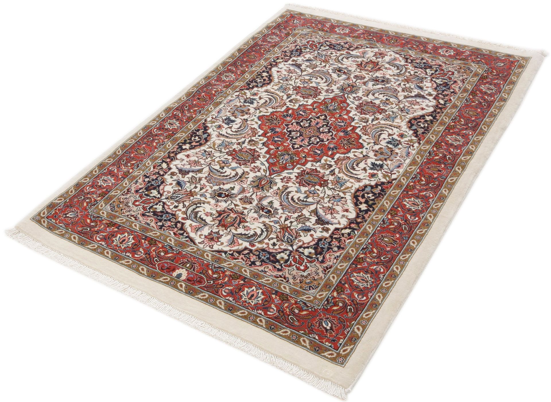perserteppich-isfahan-83-x-132-cm-schurwolle-seide-handgeknupft-1 Hand-Knotted Wool & Silk Isfahan Persian Rug, 83 × 132 cm
