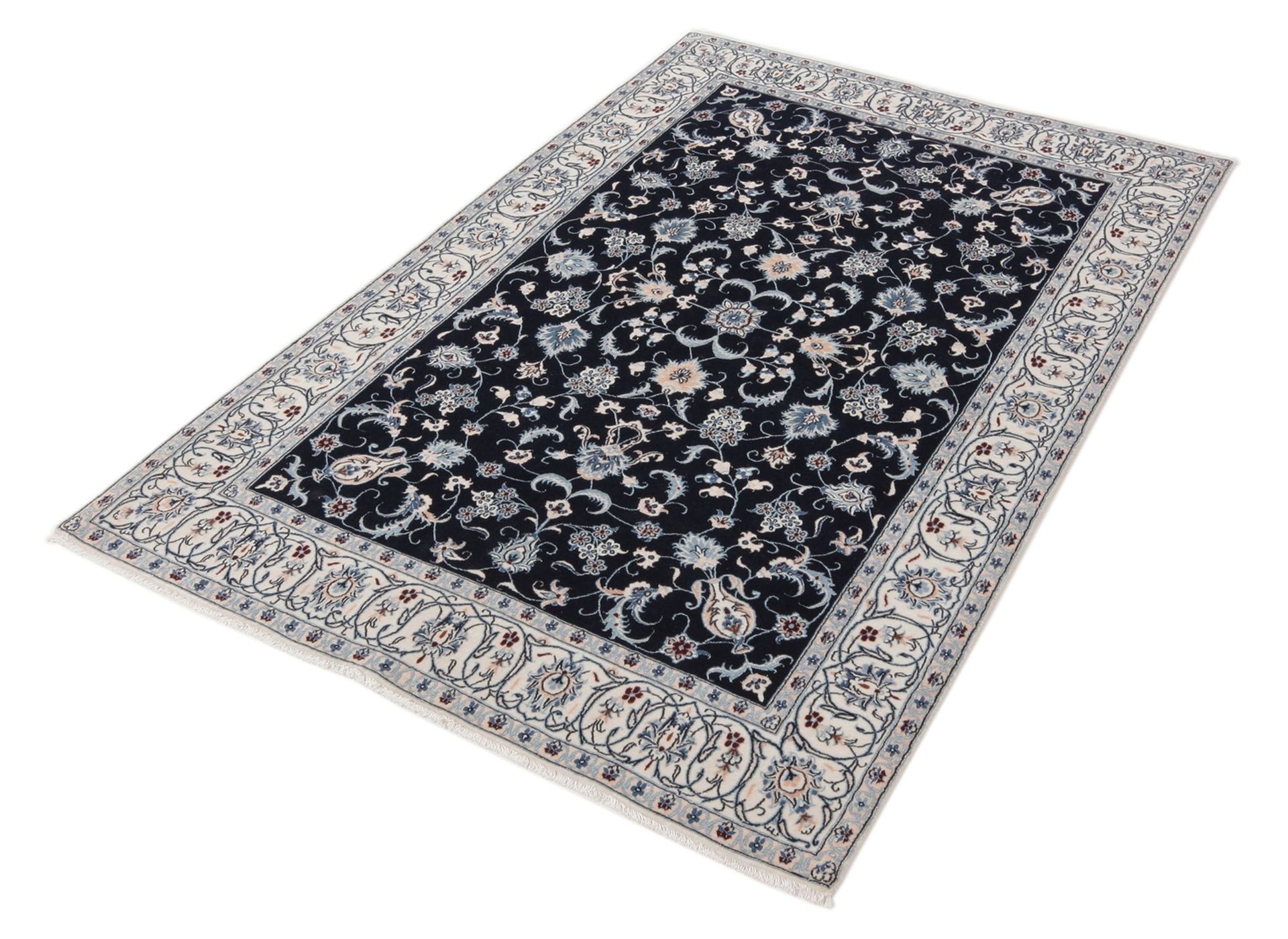 perserteppich-nain-130-x-200-cm-schurwolle-seide-handgeknupft-2 Nain Persian Rug — hand-knotted, 130 × 200 cm, Wool & Silk