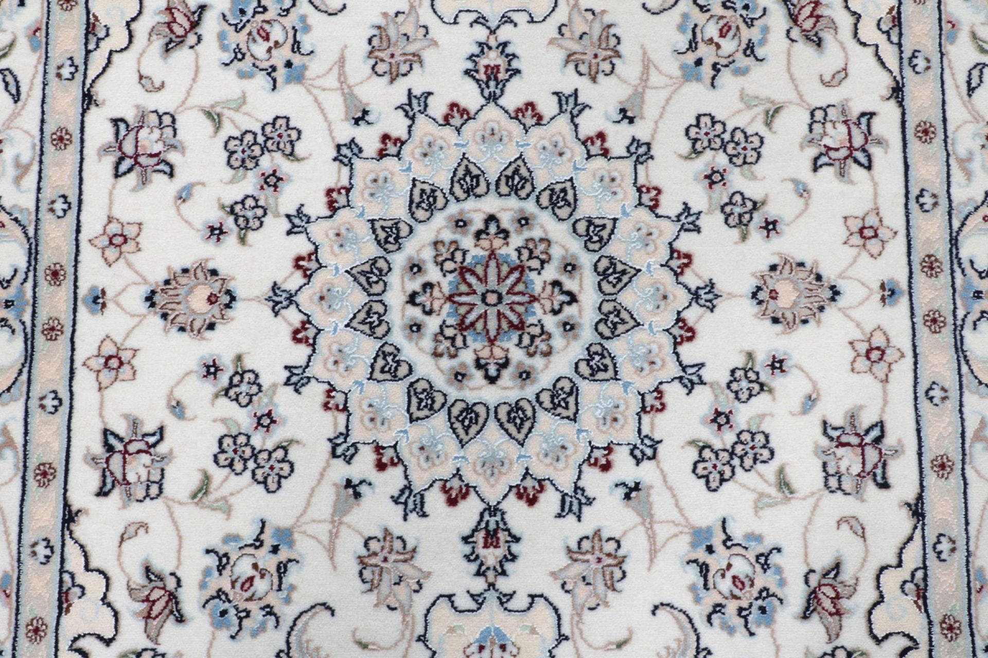 Hand-Knotted Wool & Silk Nain Persian Rug, 82 × 140 cm