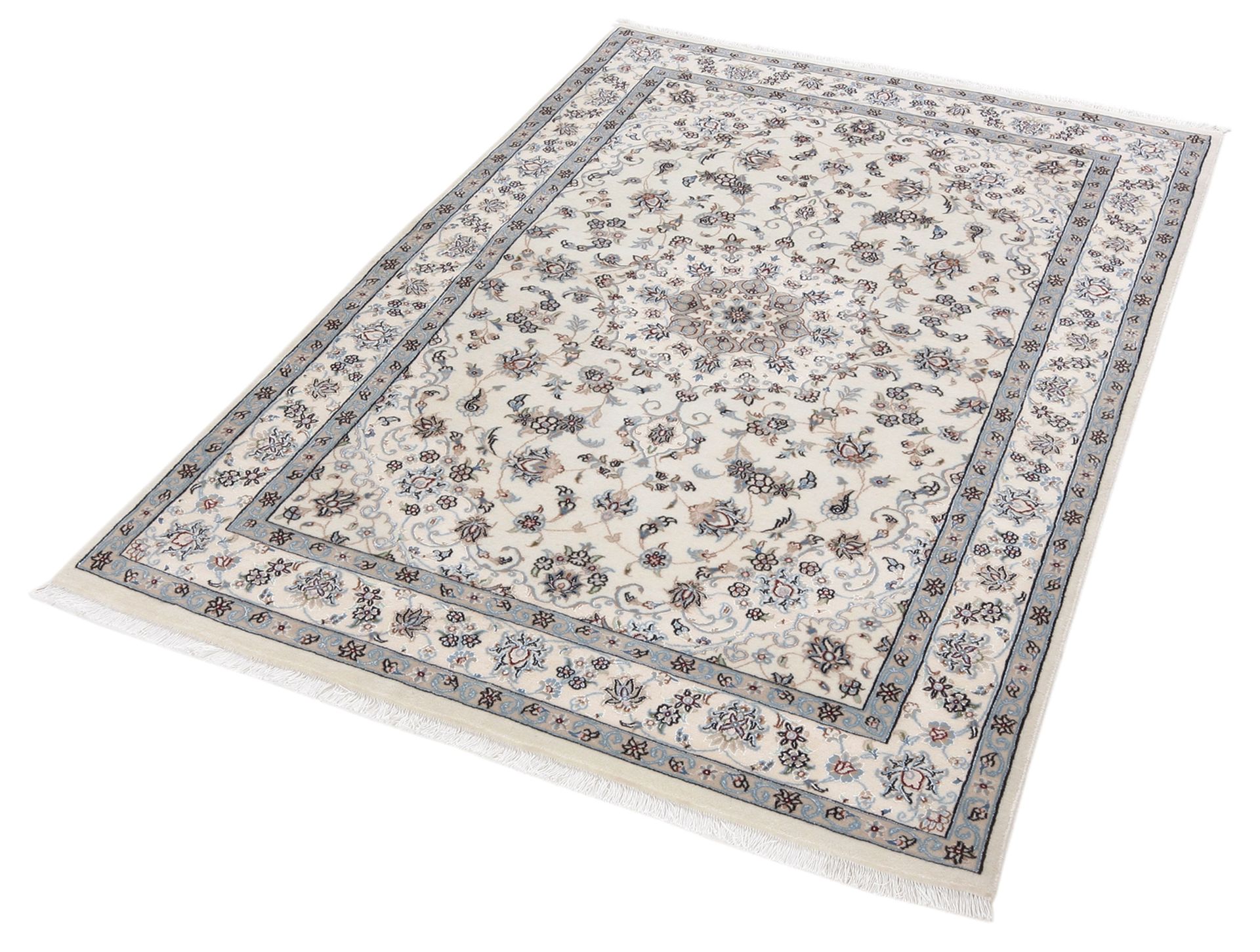 Nain Persian Rug — hand-knotted, 110 × 160 cm, Wool & Silk