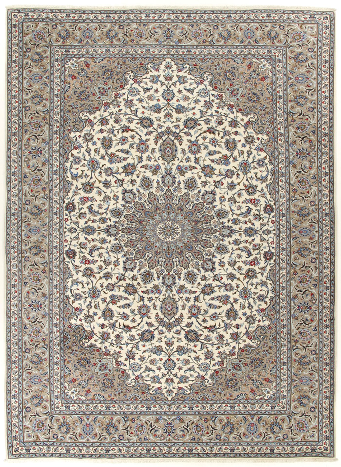 Kashan Persian Rug — hand-knotted, 253 × 356 cm, Wool