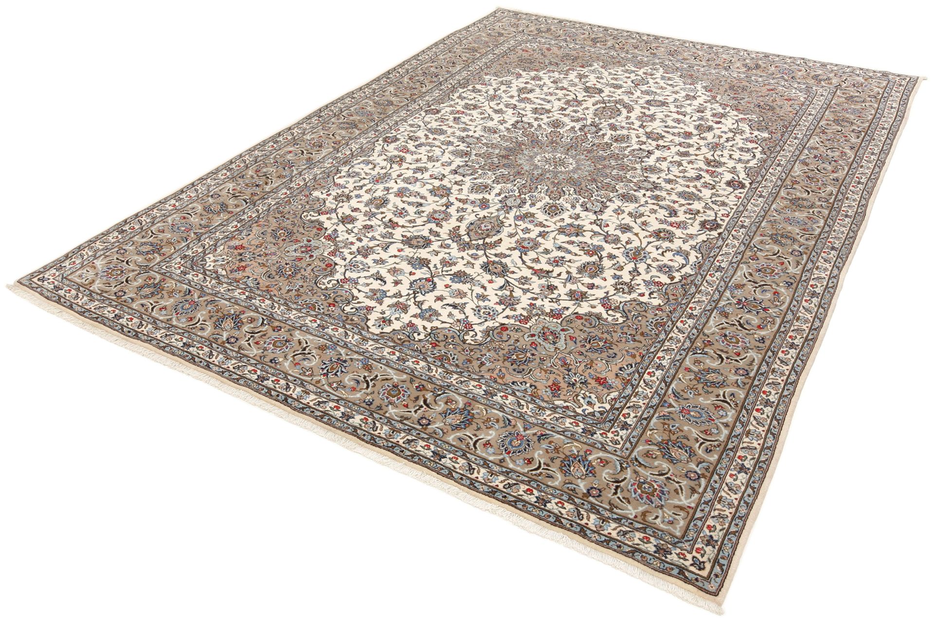 Kashan Persian Rug — hand-knotted, 253 × 356 cm, Wool