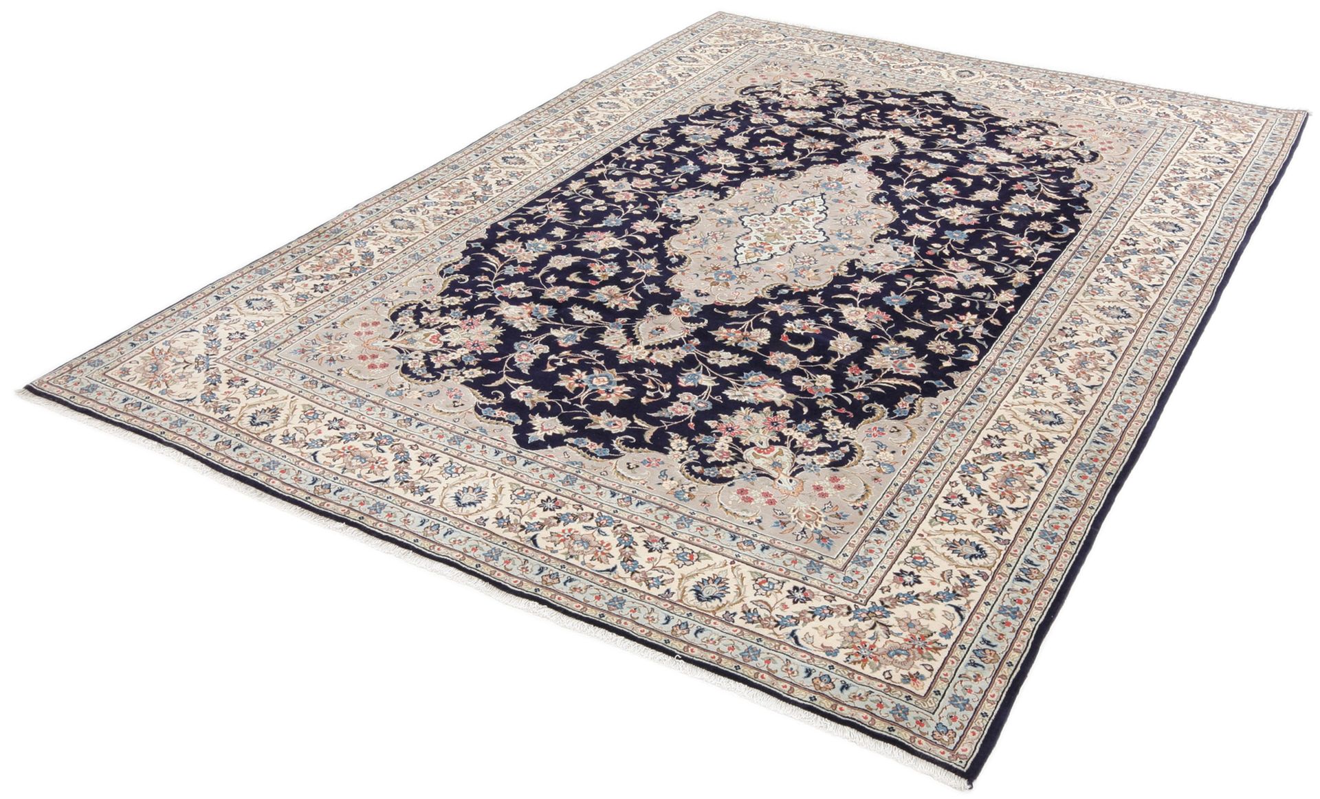 Hand-Knotted Wool Kashan Persian Rug, 250 × 345 cm
