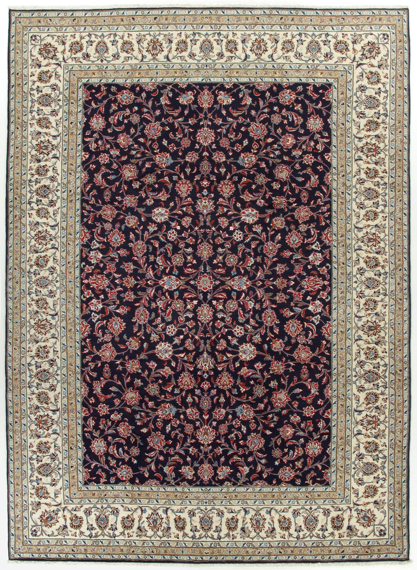 Kashan Persian Rug — hand-knotted, 244 × 340 cm, Wool