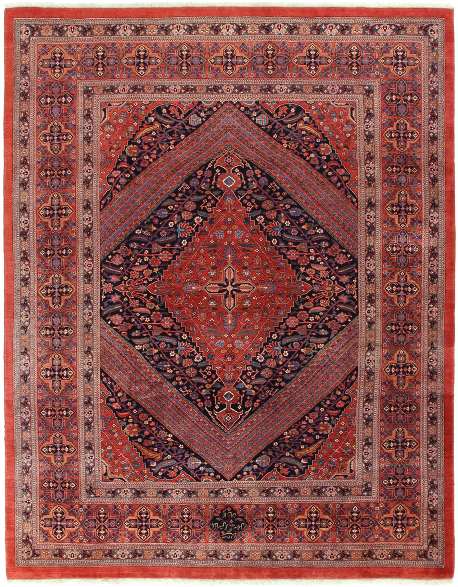 Qashqai Persian Rug — hand-knotted, 261 × 338 cm, Wool