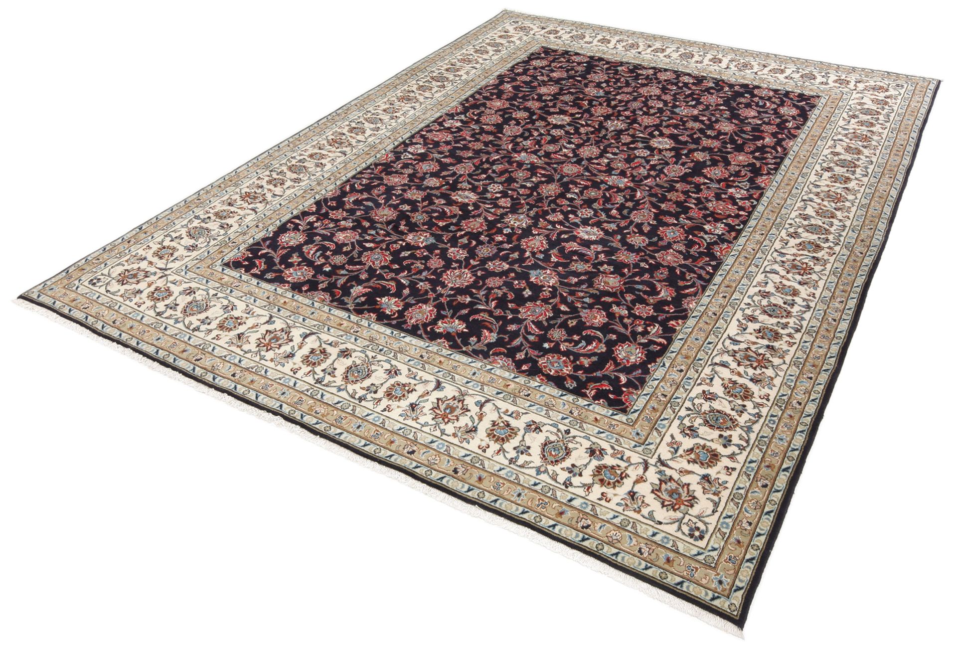 Kashan Persian Rug — hand-knotted, 244 × 340 cm, Wool