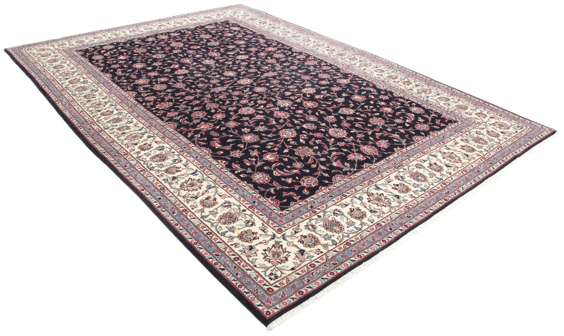 Hand-Knotted Wool Kashan Persian Rug, 250 × 353 cm