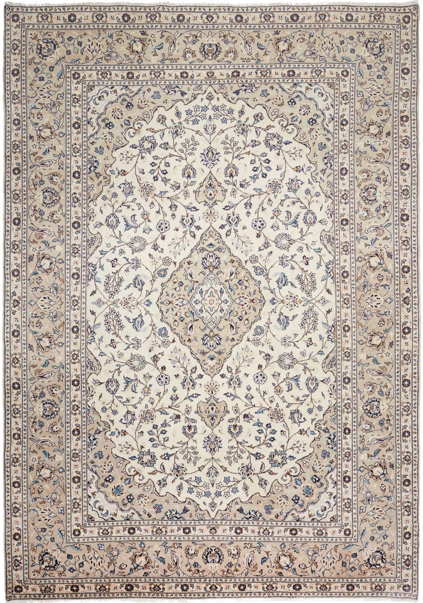 Kashan Persian Rug — hand-knotted, 244 × 344 cm, Wool