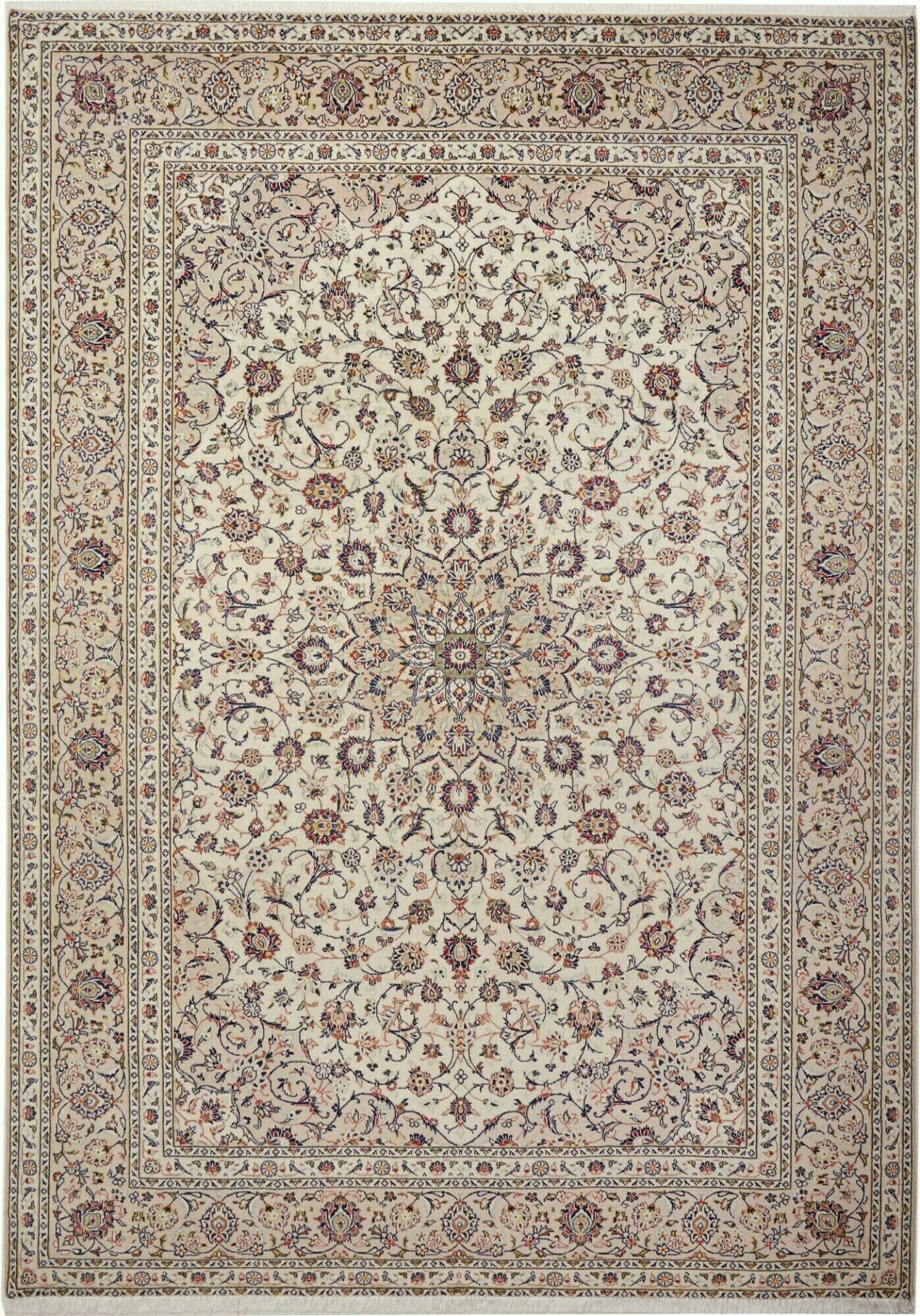 Kashan Persian Rug — hand-knotted, 241 × 339 cm, Wool