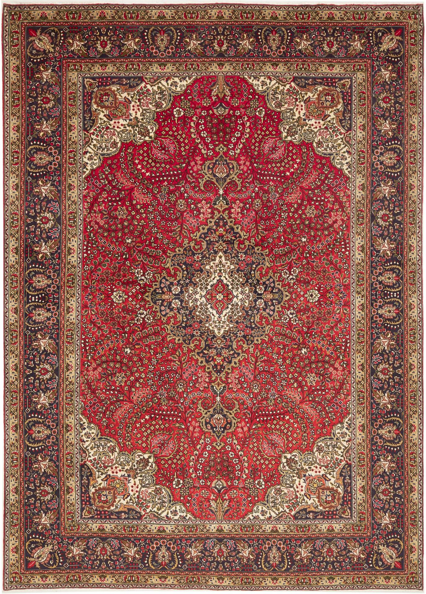 Hand-Knotted Wool Tabriz Persian Rug, 246 × 342 cm