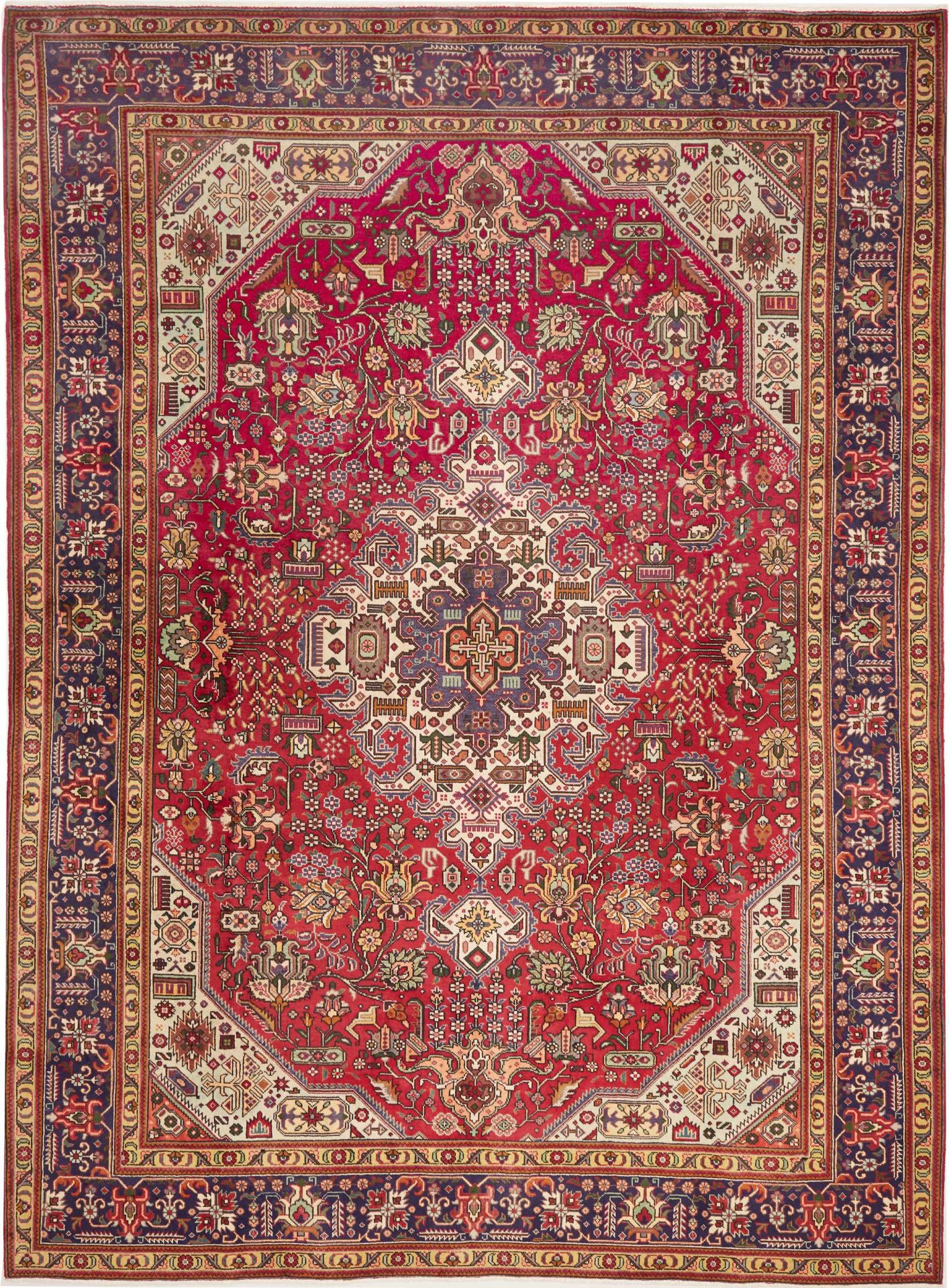 Hand-Knotted Wool Tabriz Persian Rug, 254 × 347 cm