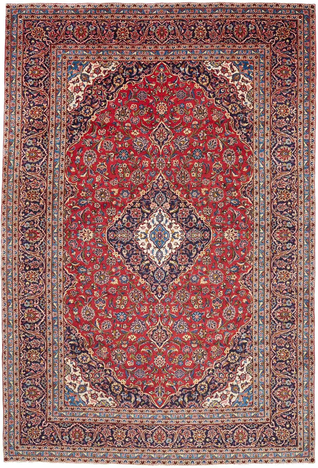 Kashan Persian Rug — hand-knotted, 251 × 364 cm, Wool