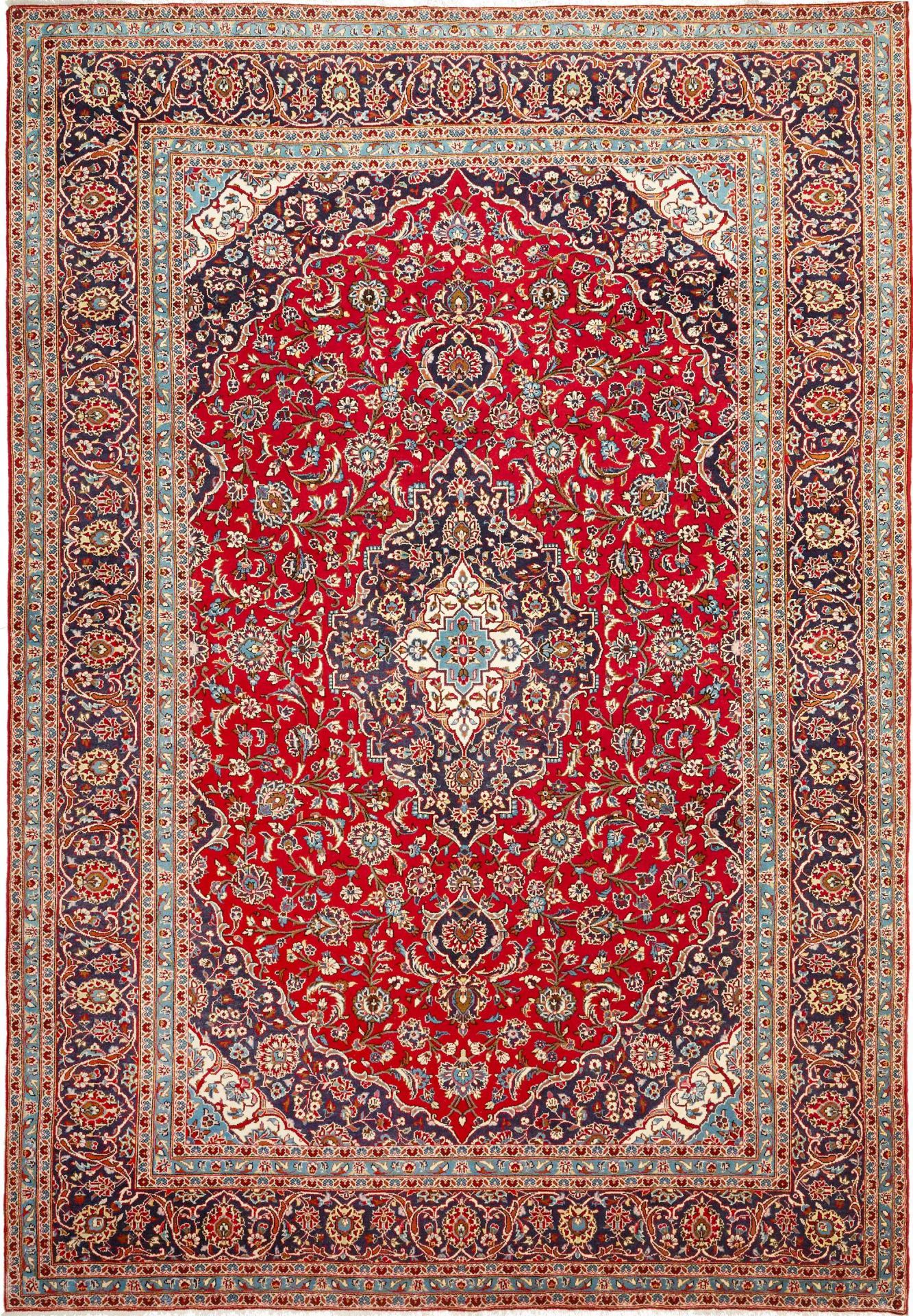 Kashan Persian Rug — hand-knotted, 247 × 359 cm, Wool