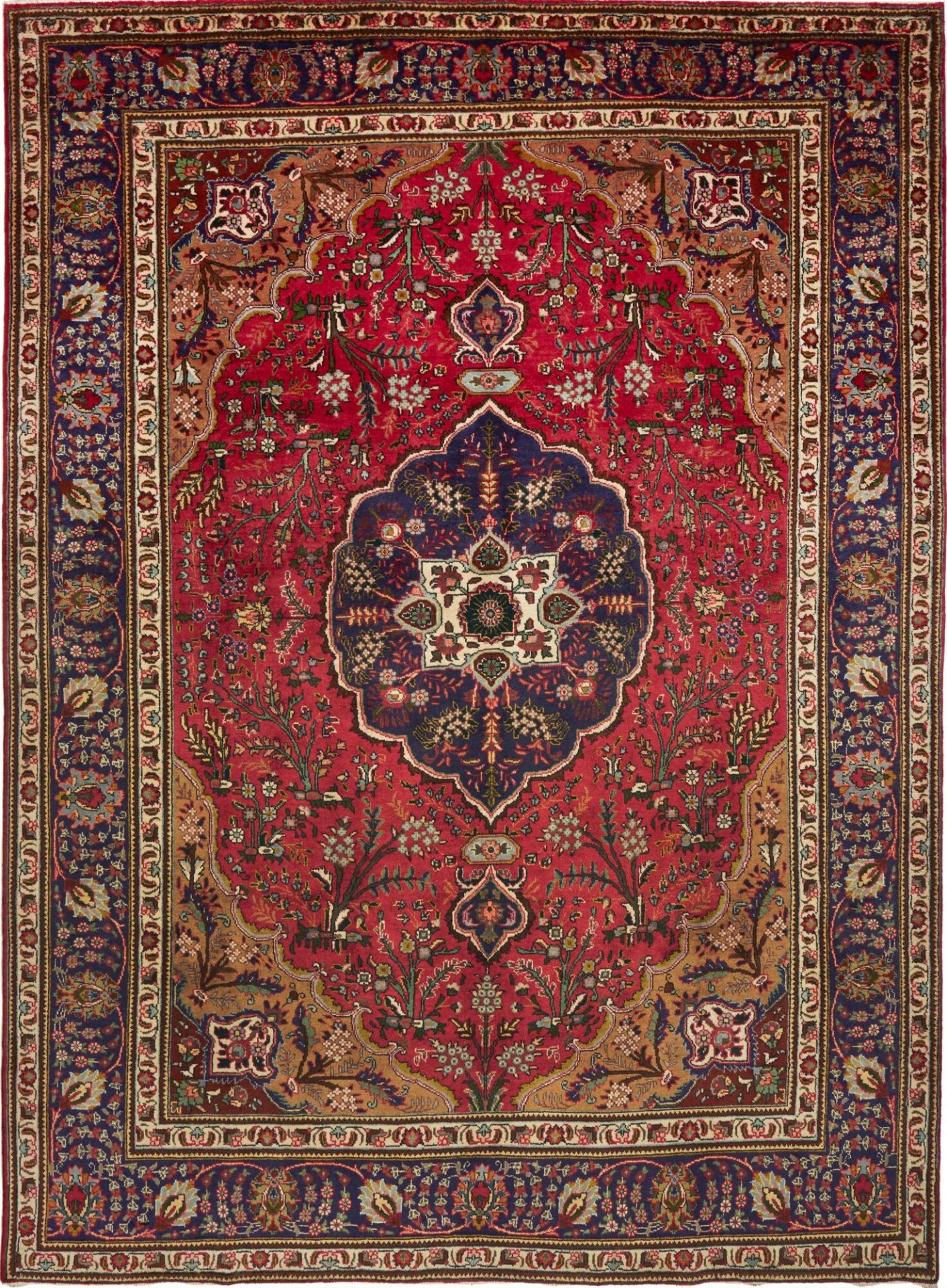 Tabriz Persian Rug — hand-knotted, 251 × 341 cm, Wool