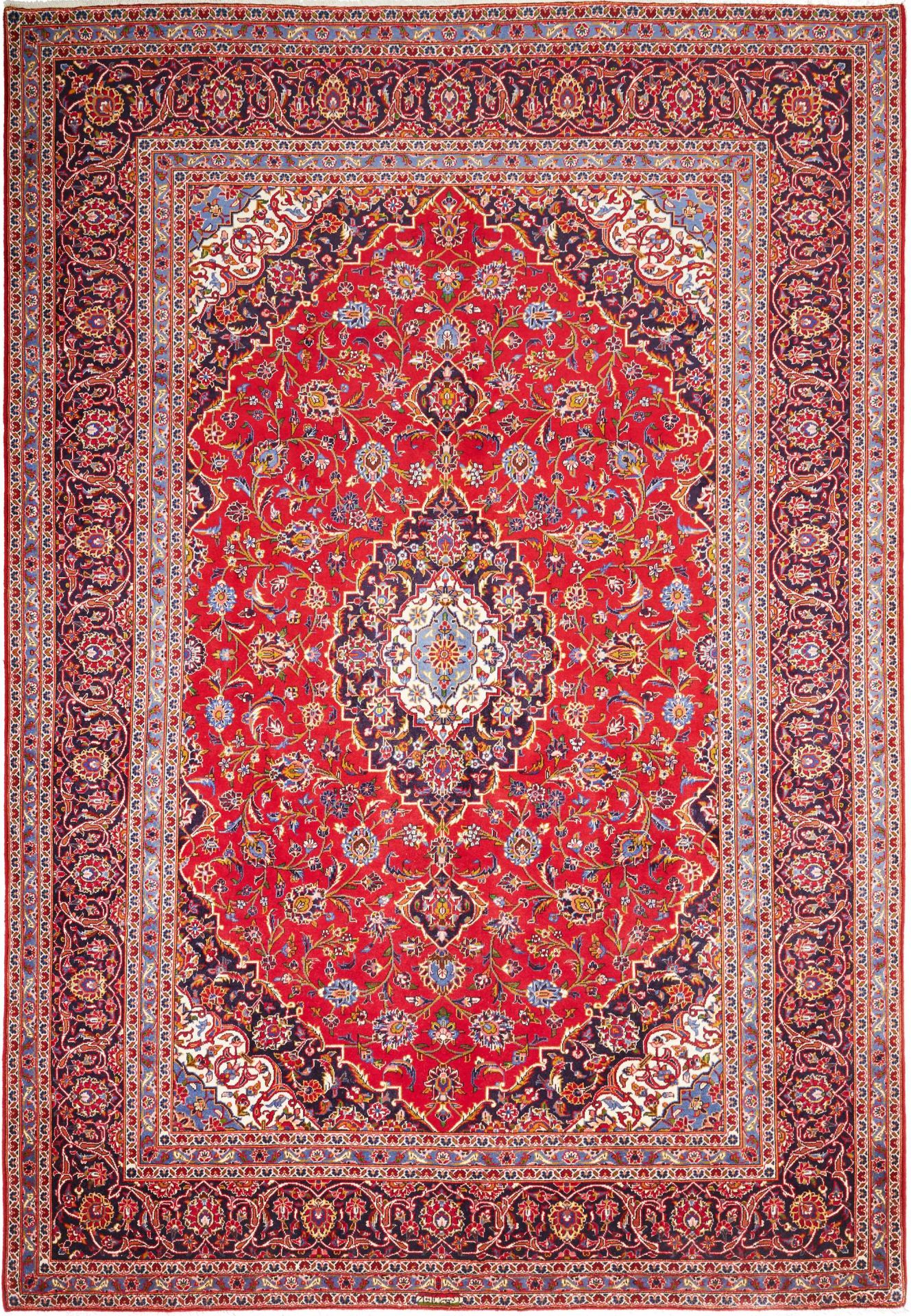 perserteppich-kashan-246-x-357-cm-schurwolle-handgeknupft-hochwertig Hand-Knotted Wool Kashan Persian Rug, 246 × 357 cm