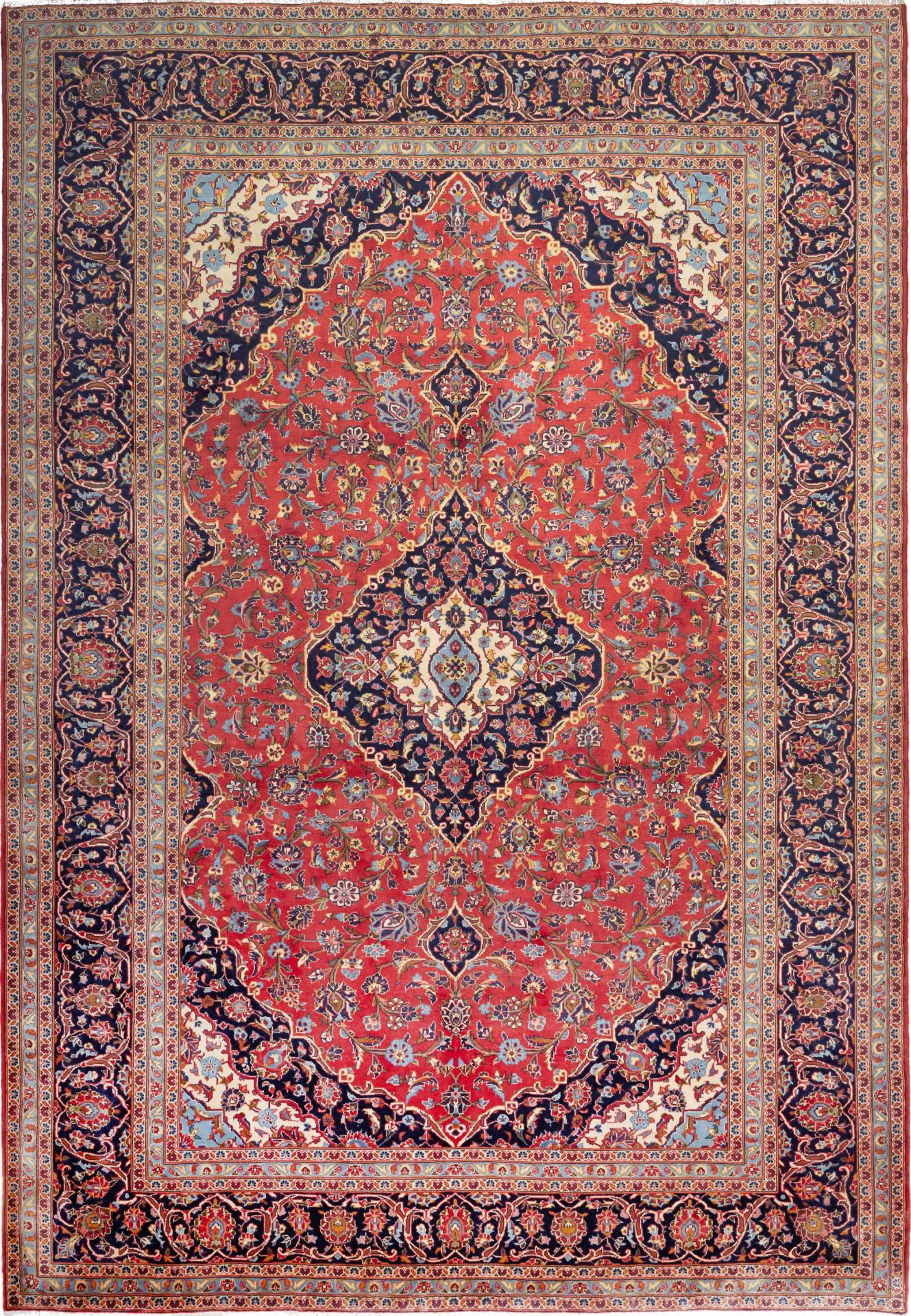 Kashan Persian Rug — hand-knotted, 251 × 364 cm, Wool