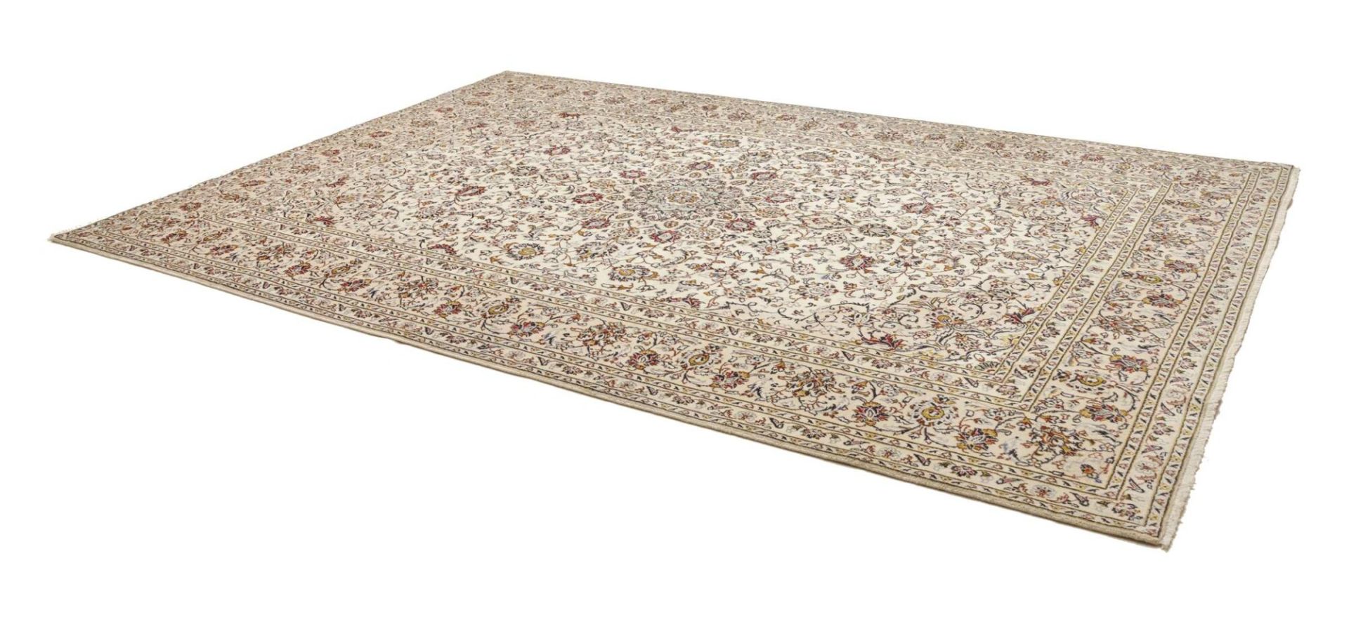 Hand-Knotted Wool Kashan Persian Rug, 249 × 357 cm