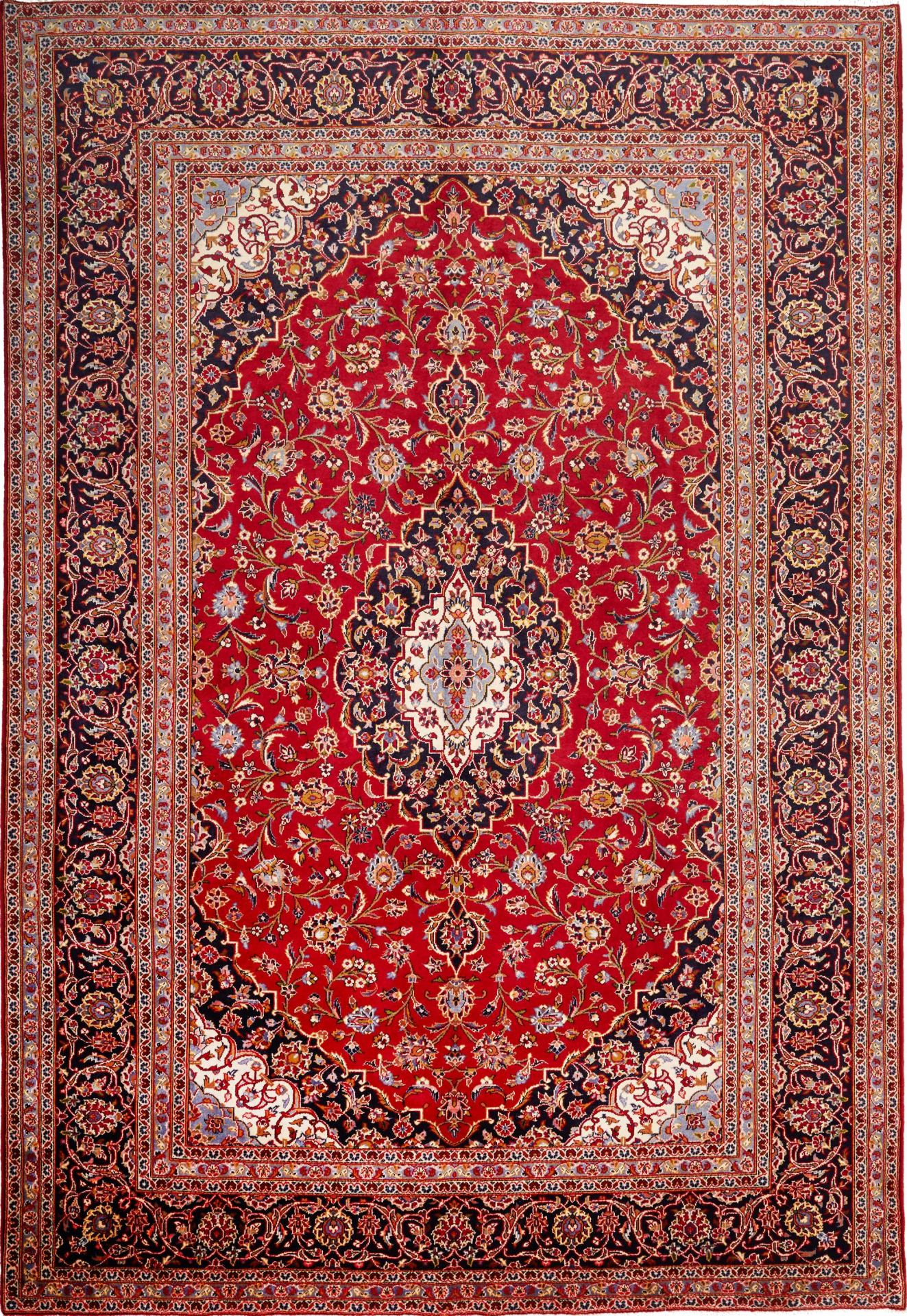 Kashan Persian Rug — hand-knotted, 246 × 354 cm, Wool