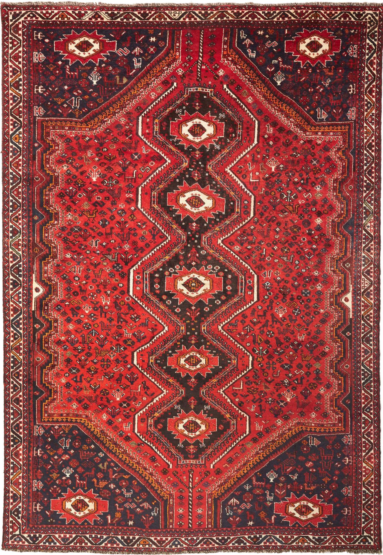 perserteppich-shiraz-236-x-336-cm-schurwolle-handgeknupft Shiraz Persian Rug 236 × 336 cm, Wool, hand-knotted