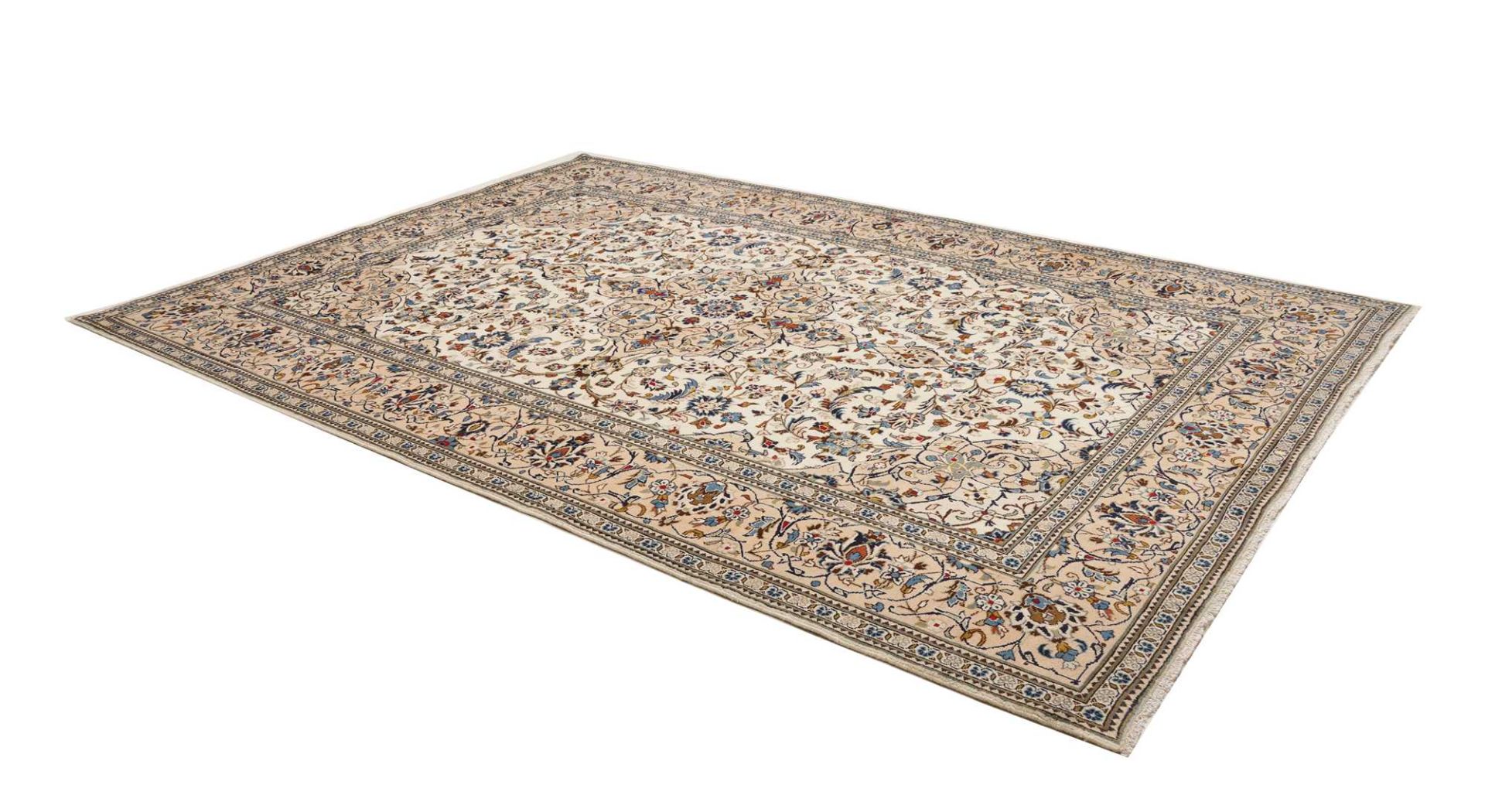 Kashan Persian Rug — hand-knotted, 244 × 352 cm, Wool