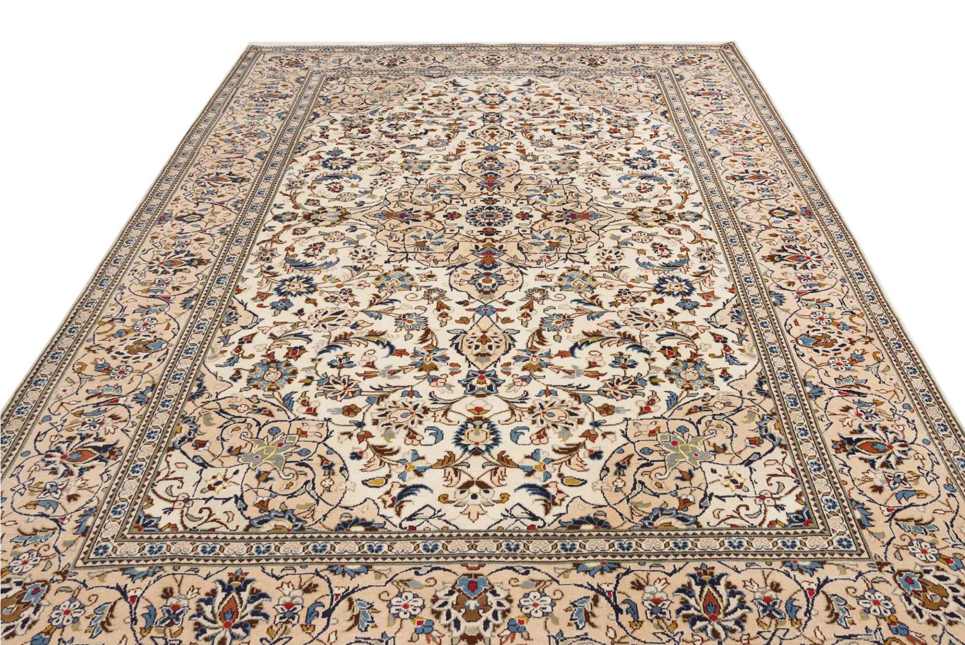Kashan Persian Rug — hand-knotted, 244 × 352 cm, Wool