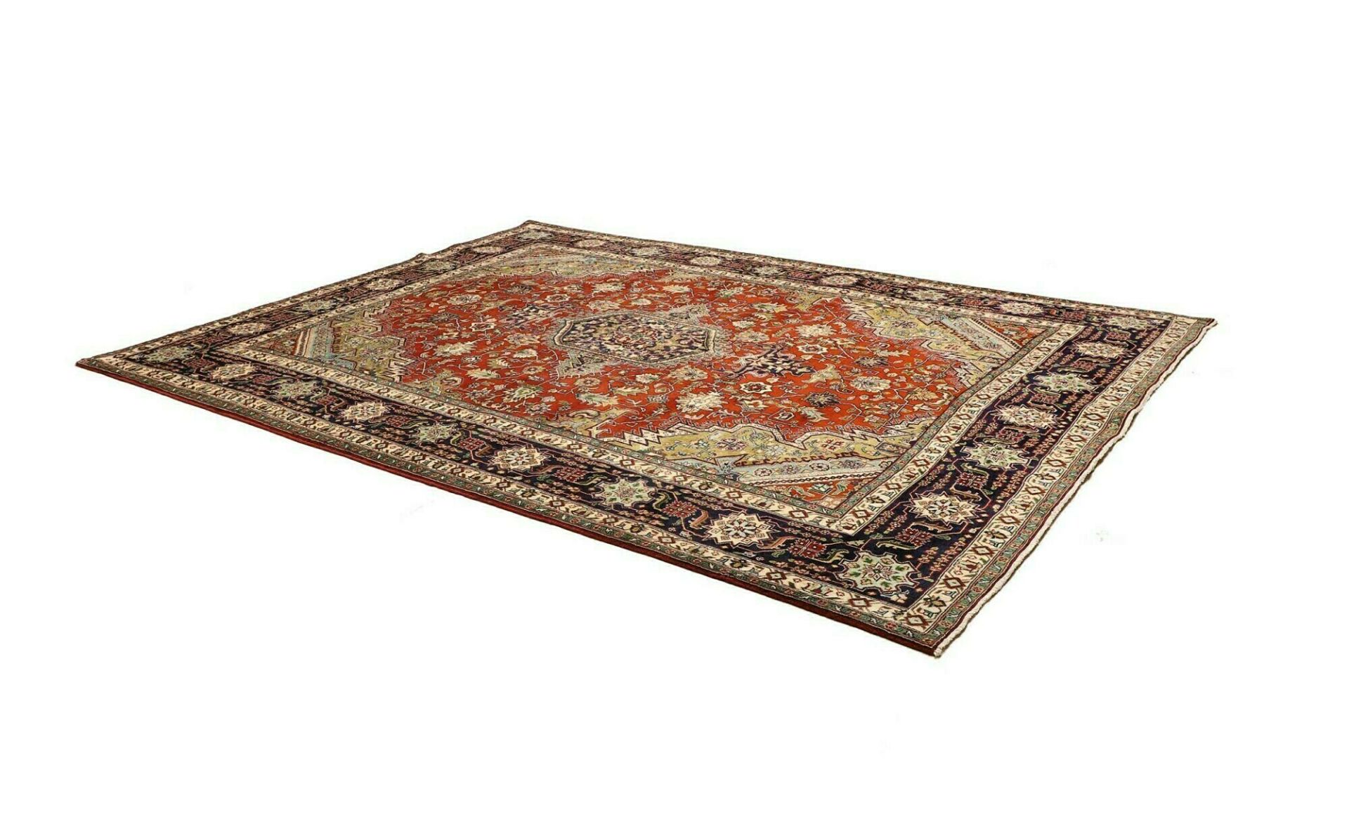 Hand-Knotted Wool Tabriz Persian Rug, 251 × 339 cm