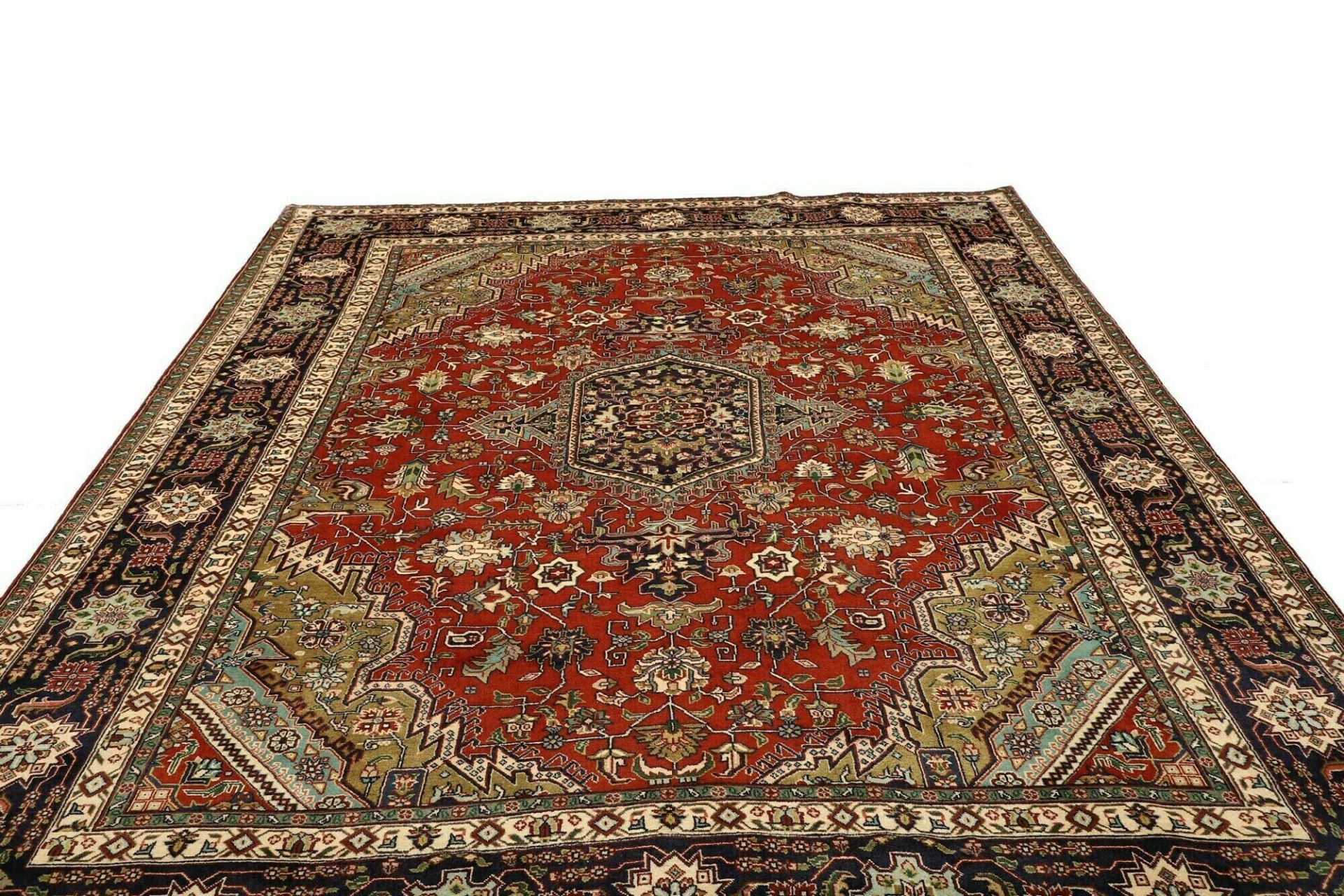 Hand-Knotted Wool Tabriz Persian Rug, 251 × 339 cm
