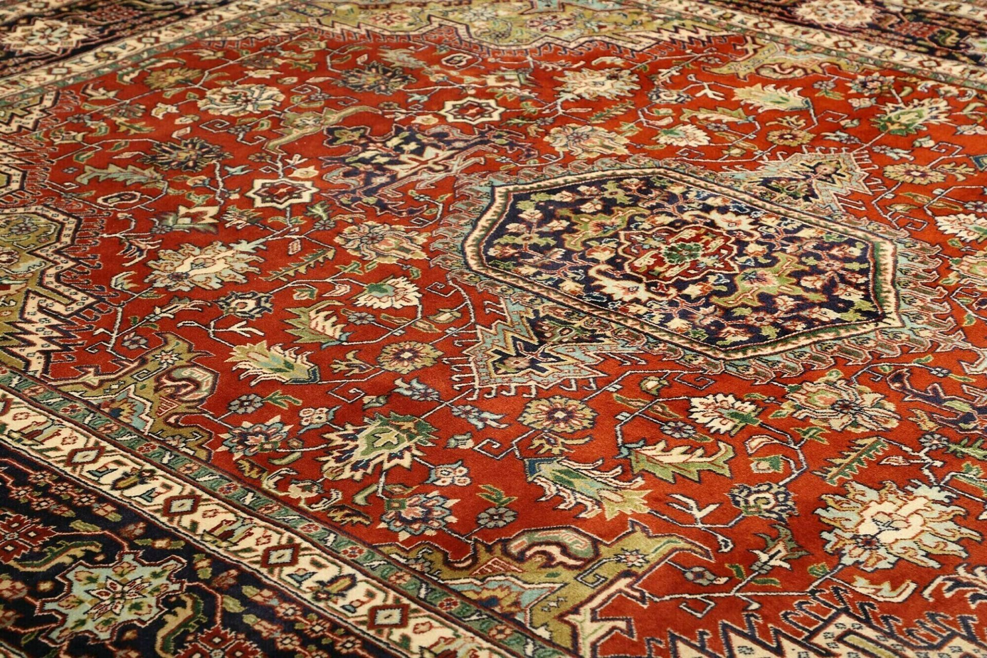 Hand-Knotted Wool Tabriz Persian Rug, 251 × 339 cm