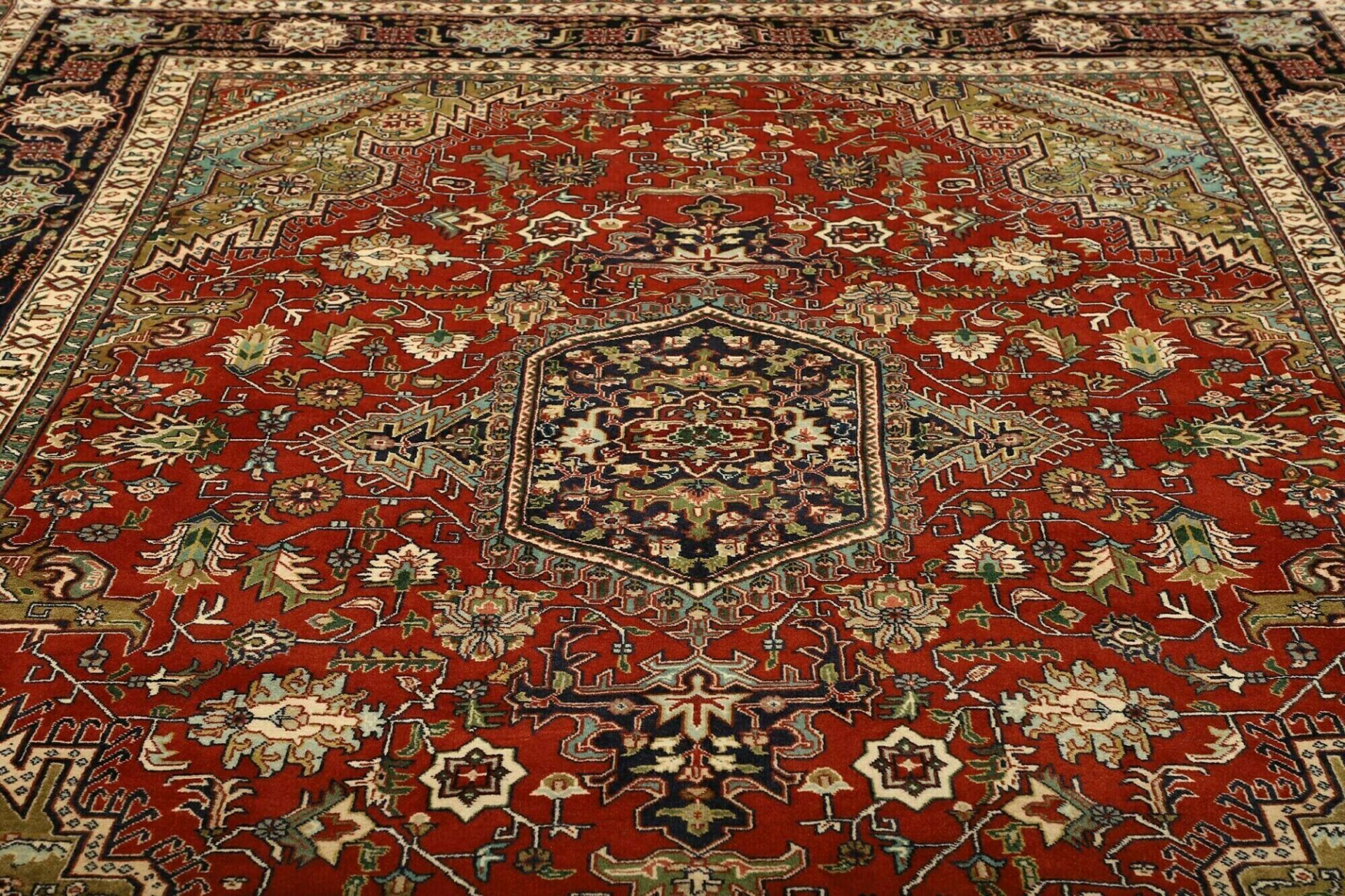 Hand-Knotted Wool Tabriz Persian Rug, 251 × 339 cm