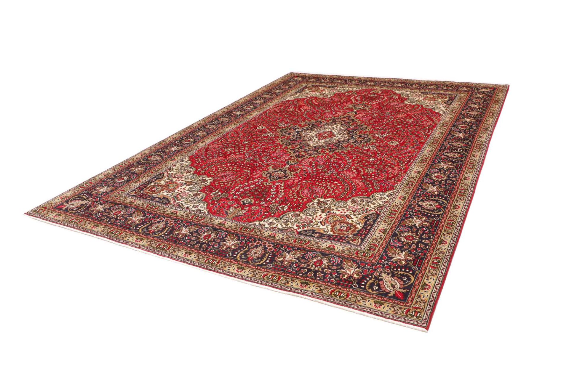 Hand-Knotted Wool Tabriz Persian Rug, 246 × 342 cm