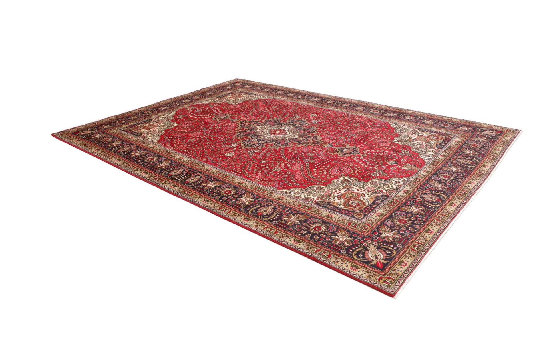 Hand-Knotted Wool Tabriz Persian Rug, 246 × 342 cm