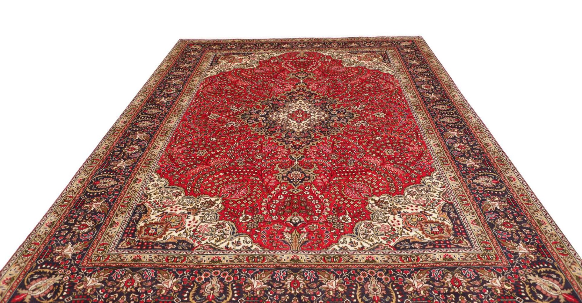 Hand-Knotted Wool Tabriz Persian Rug, 246 × 342 cm