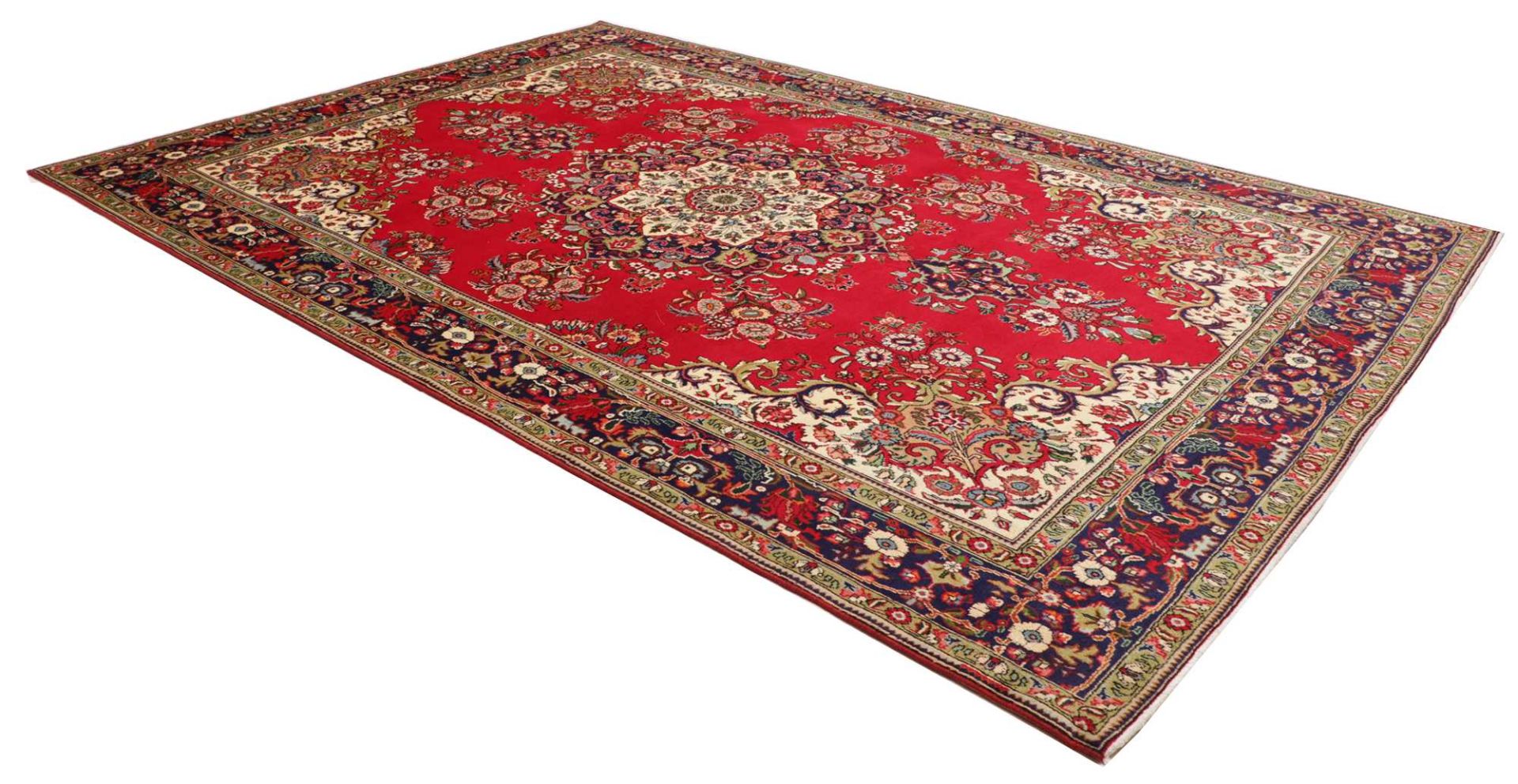 Hand-Knotted Wool Tabriz Persian Rug, 241 × 347 cm